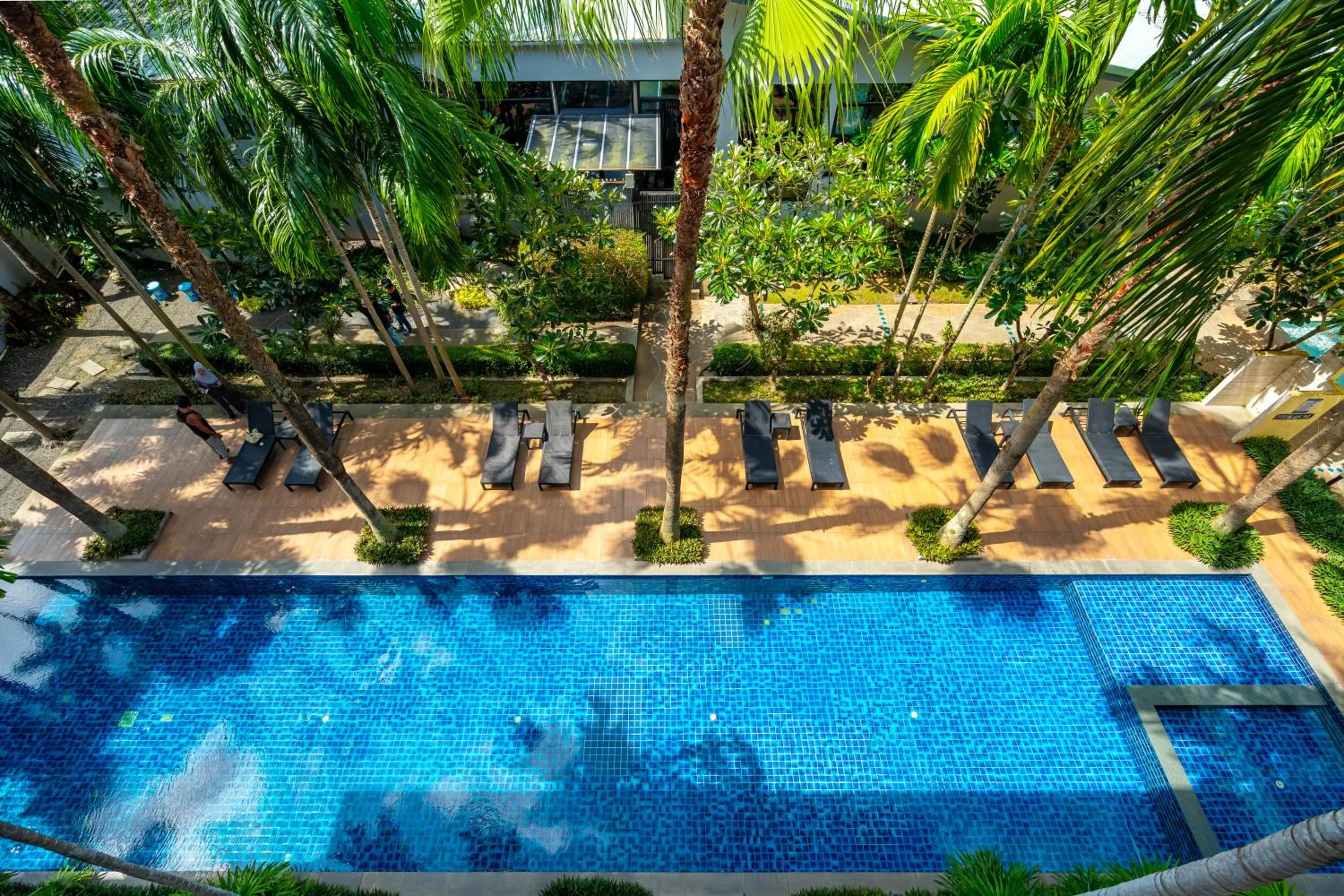Pool view in Anchan Boutique Hotel