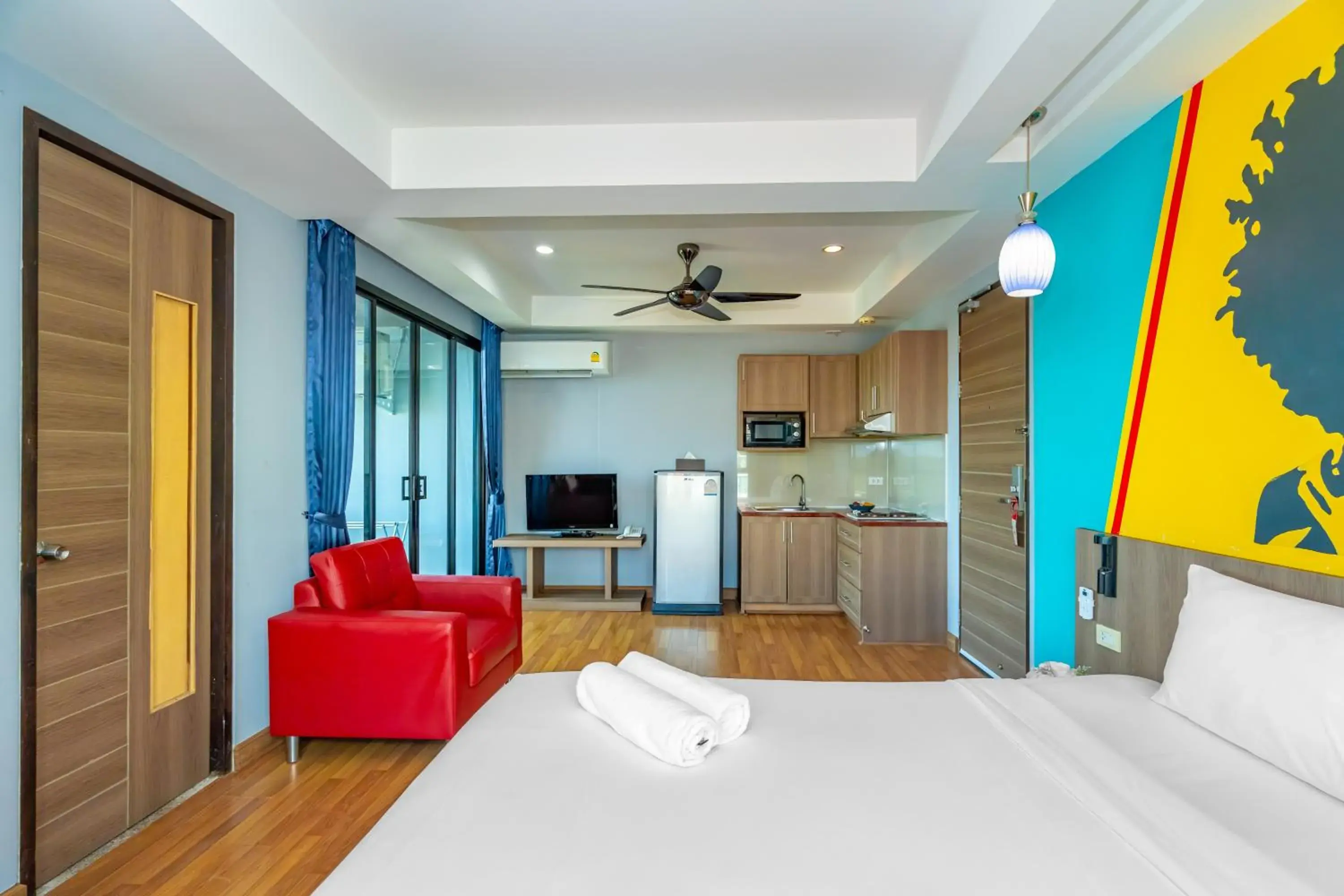 Kitchen or kitchenette, Bed in Anchan Boutique Hotel Kitchen or kitchenette, Bed in Anchan Boutique Hotel