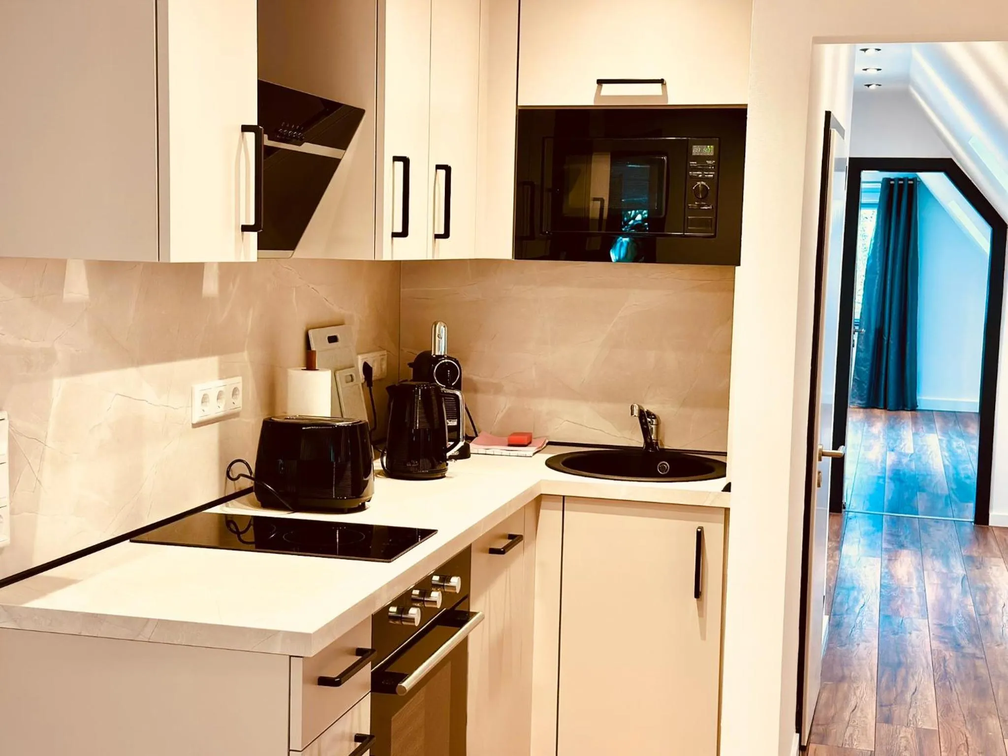 Coffee/tea facilities in RG Living Self Check-In 24-7 Rooms Bad Salzuflen Near Messe Center Free Parking