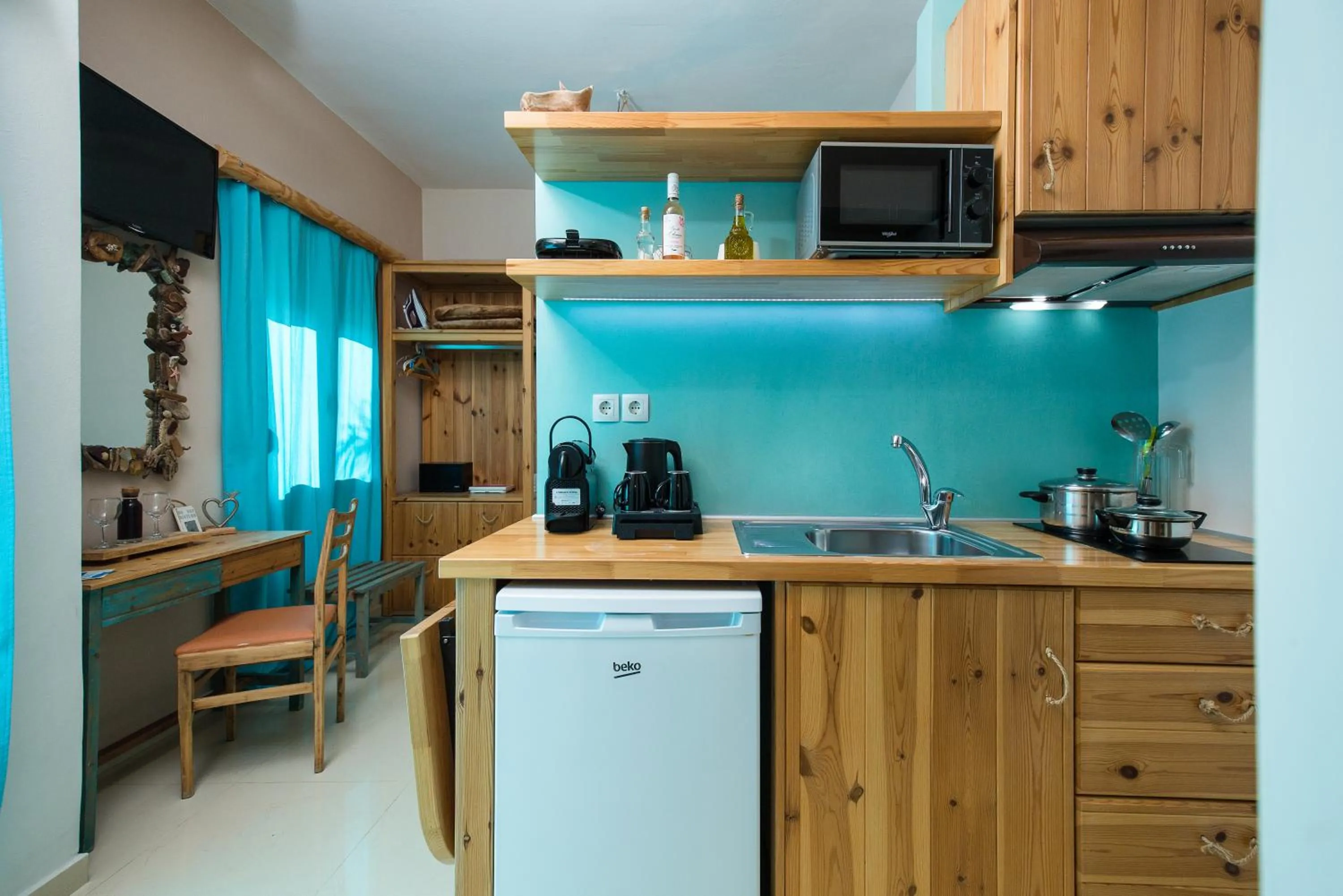 Kitchen or kitchenette in Arodamos Studios & Apts