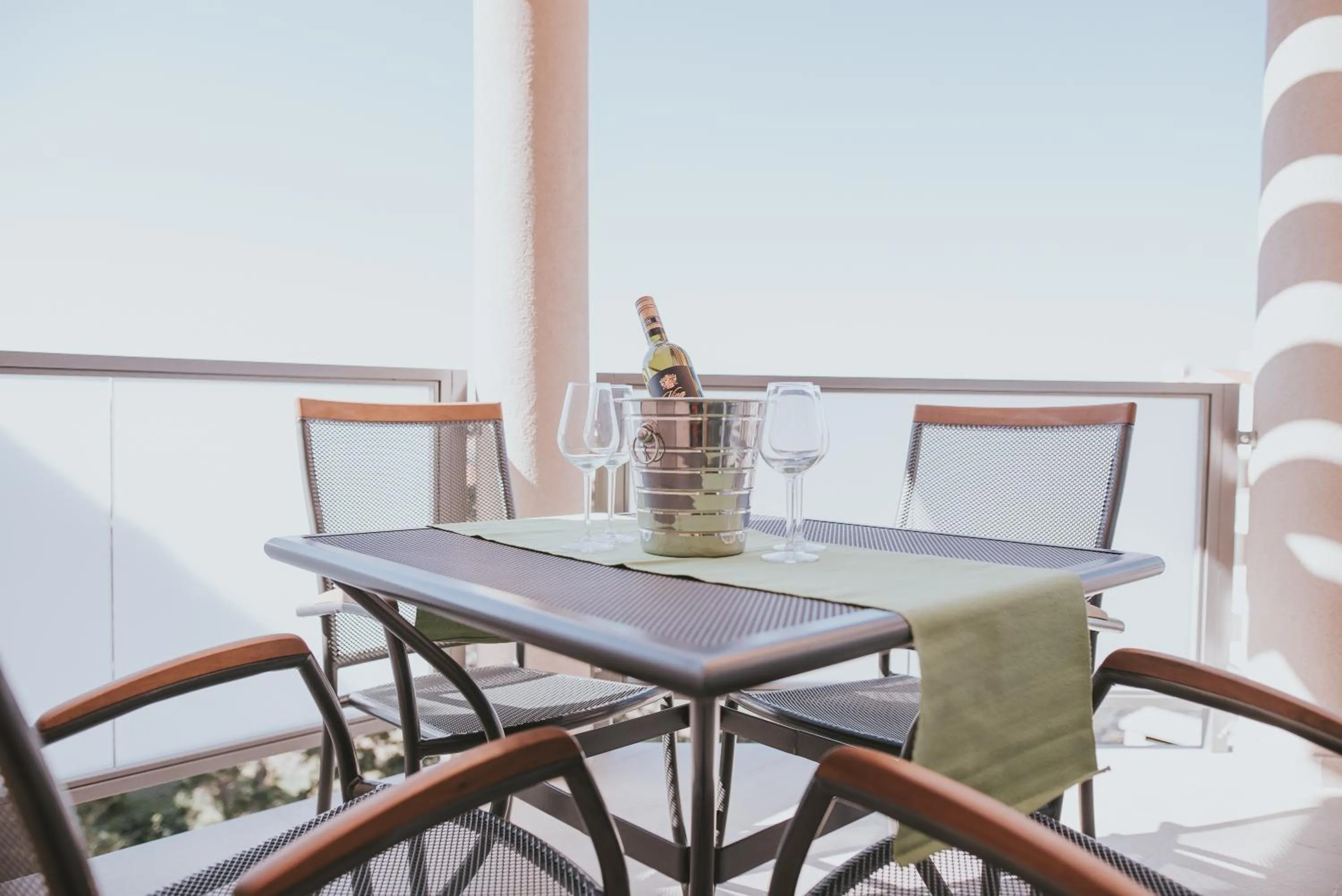 Balcony/Terrace in Poolside Hideout Apartments