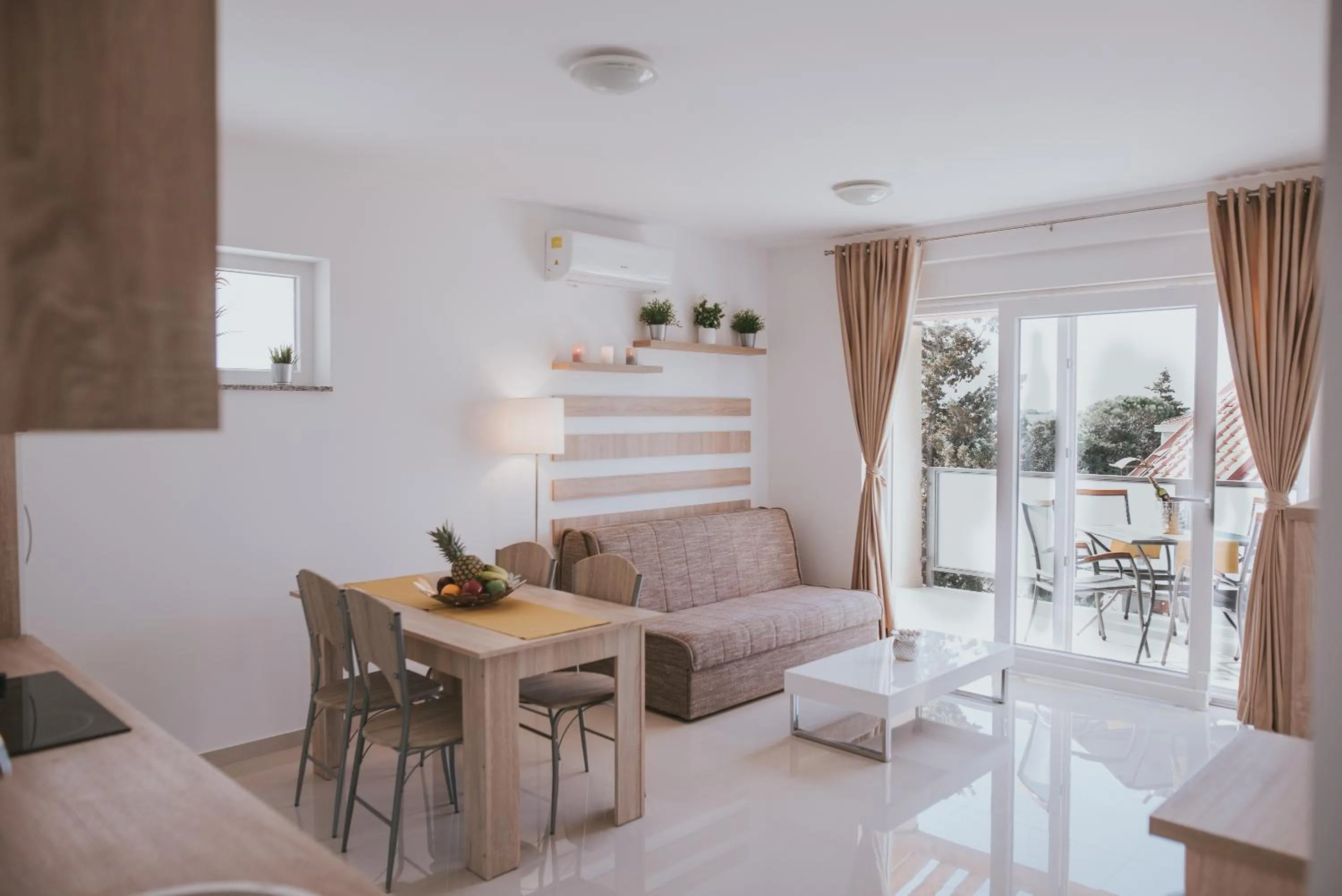 Living room in Poolside Hideout Apartments