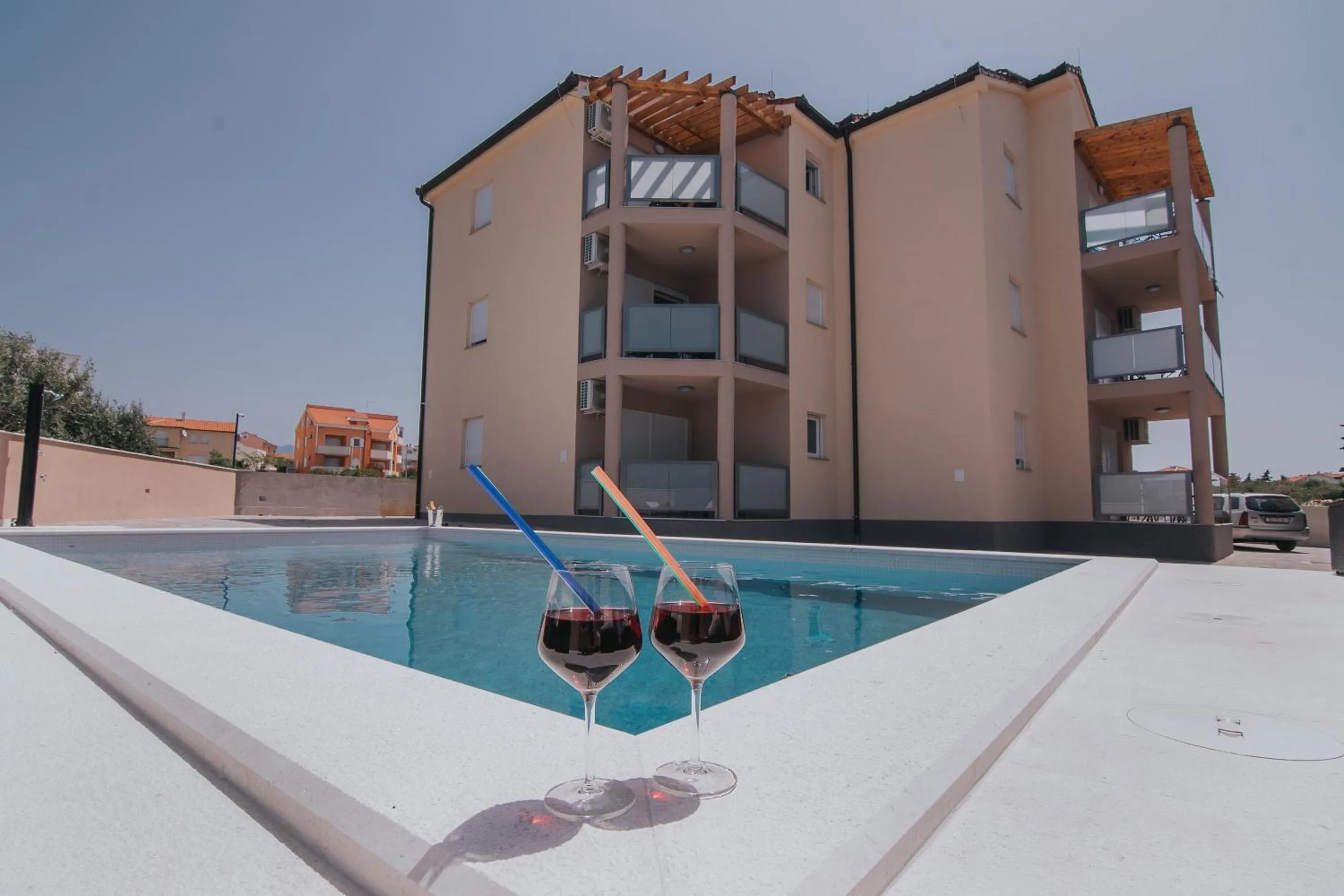 Patio in Poolside Hideout Apartments