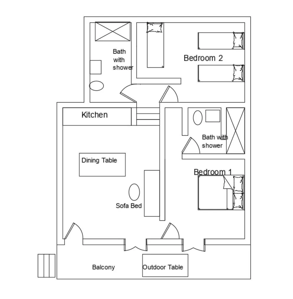 Floor plan in Villa Elpiniki