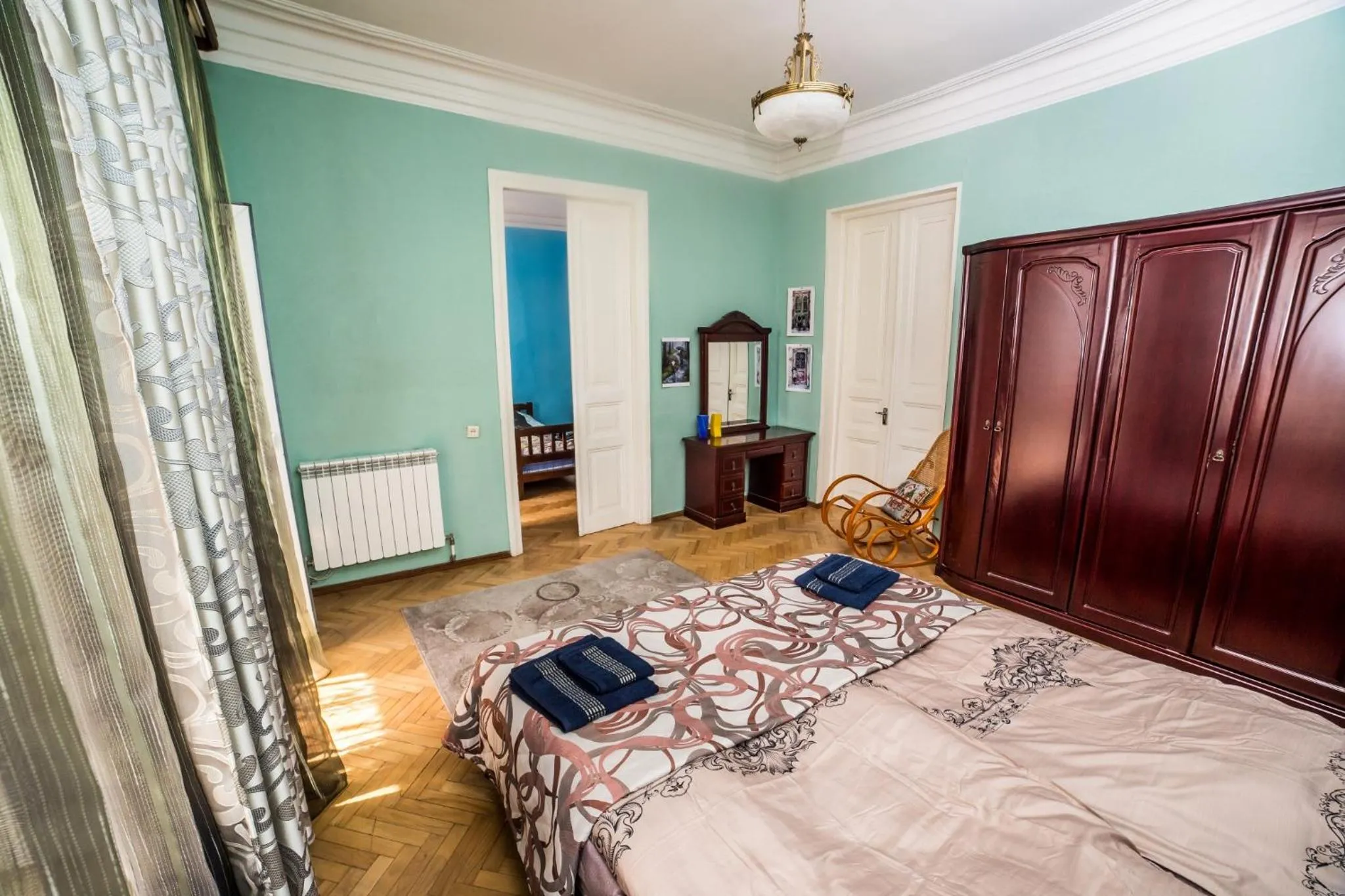 Bedroom, Bed in Gold District Apartment