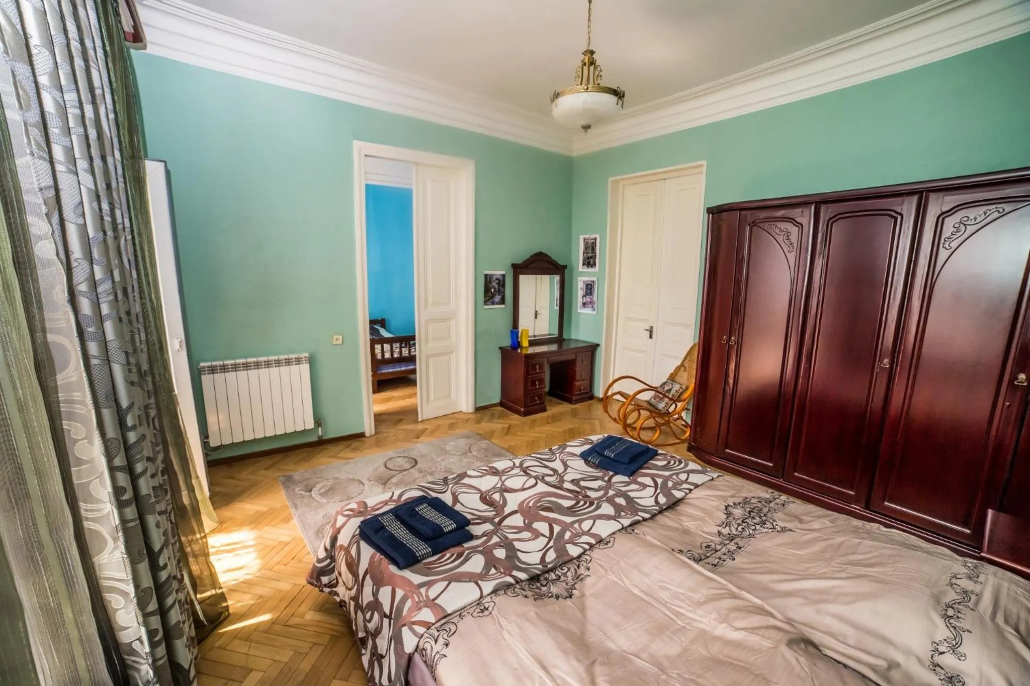 Bedroom, Bed in Gold District Apartment
