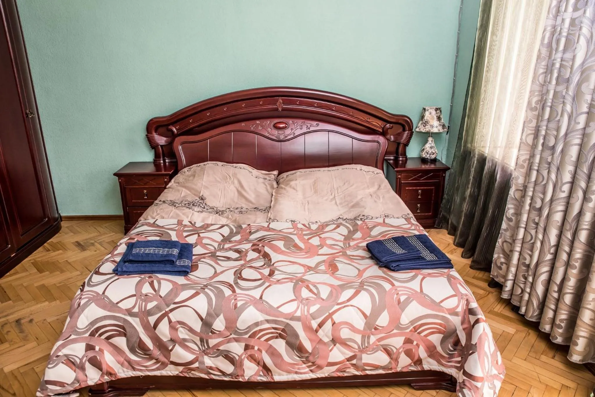 Bedroom, Bed in Gold District Apartment