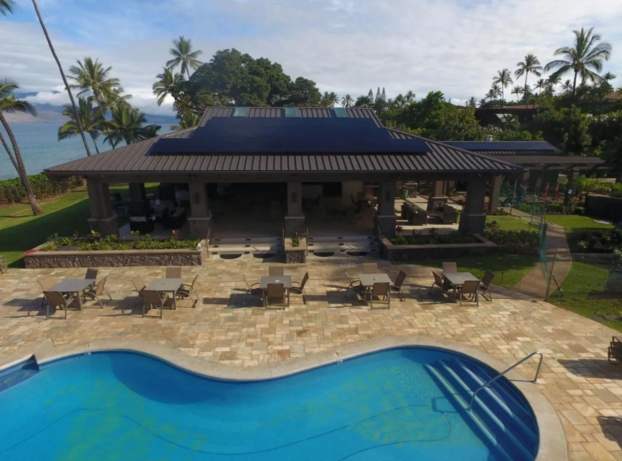 Pool view in 9B EKAHI VILLAGE-STUDIO BATH, GARDEN VIEW - 1 MINUTE STROLL to BEACH!