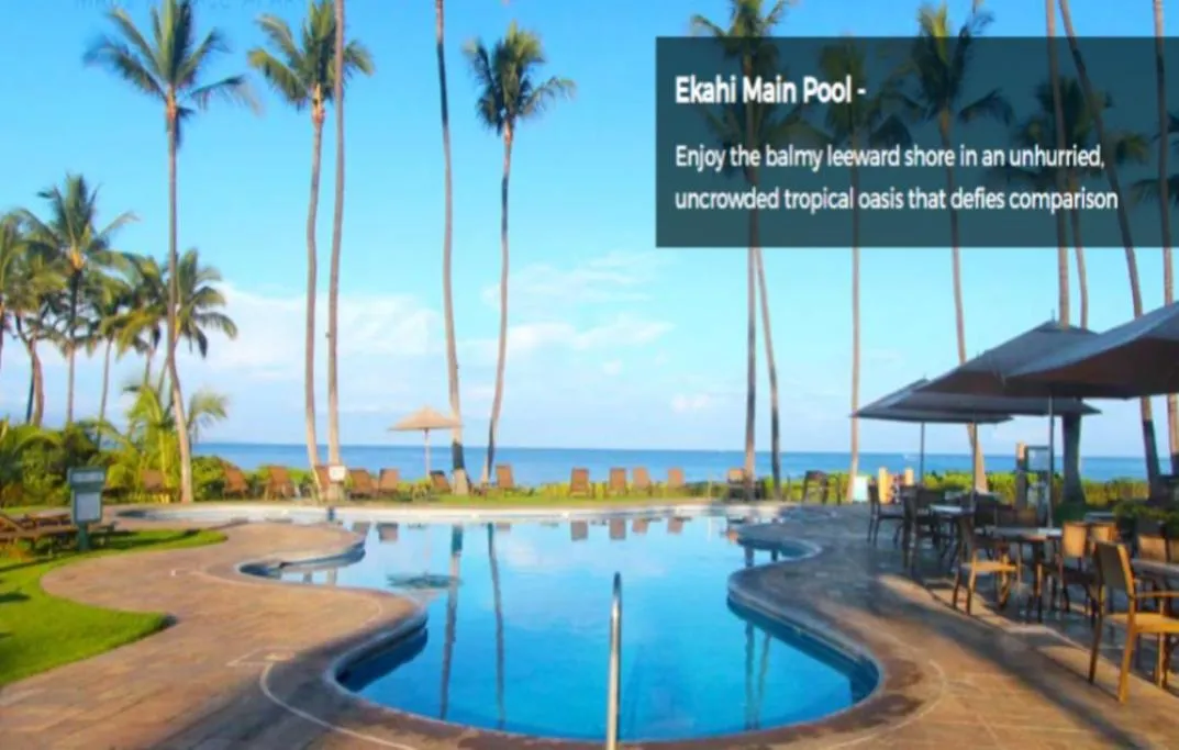Pool view in 9B EKAHI VILLAGE-STUDIO BATH, GARDEN VIEW - 1 MINUTE STROLL to BEACH!