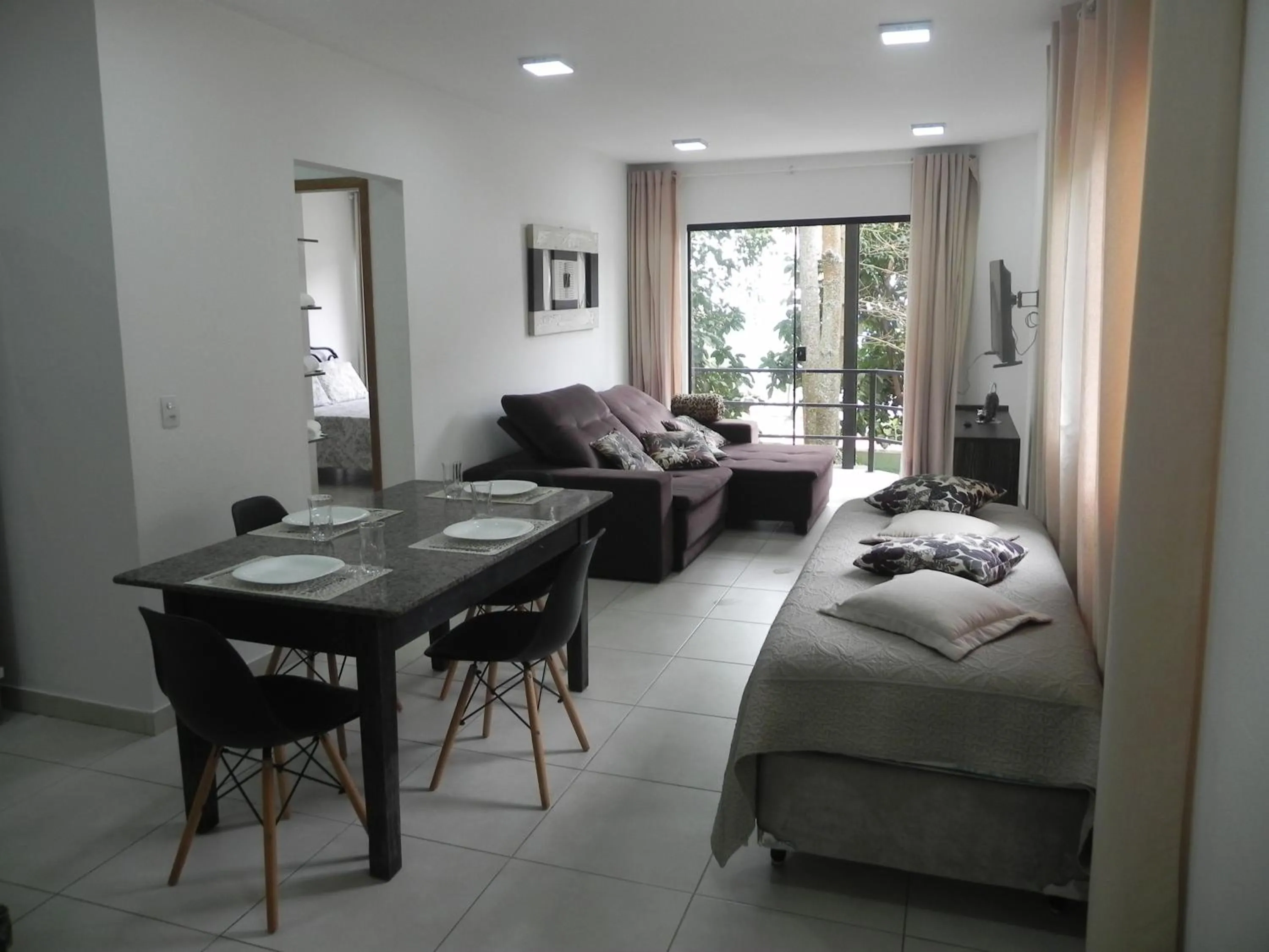 Living room, Bed in Aconchego Serra Imperial
