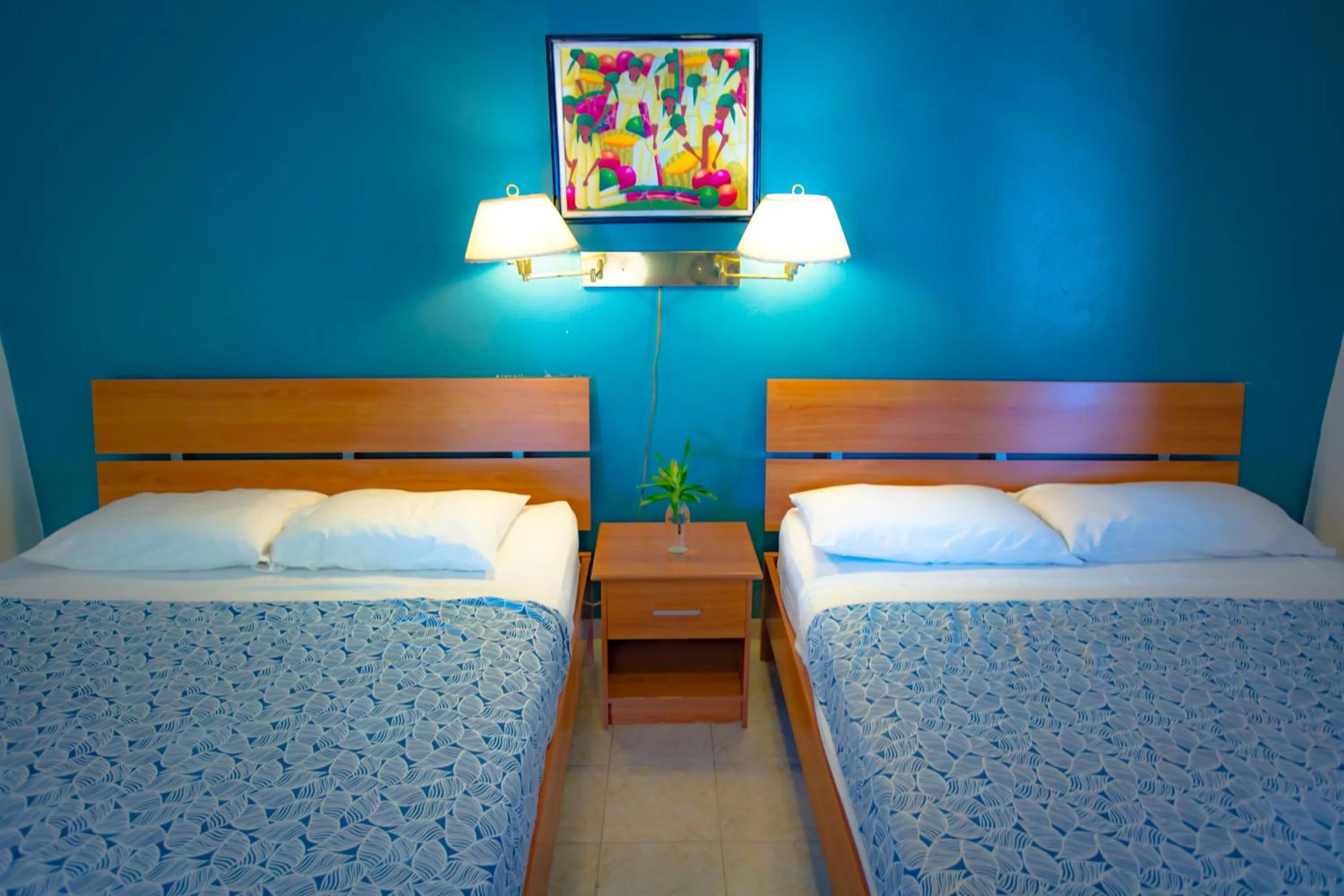 Bed in Hotel Restaurant Cyvadier Plage