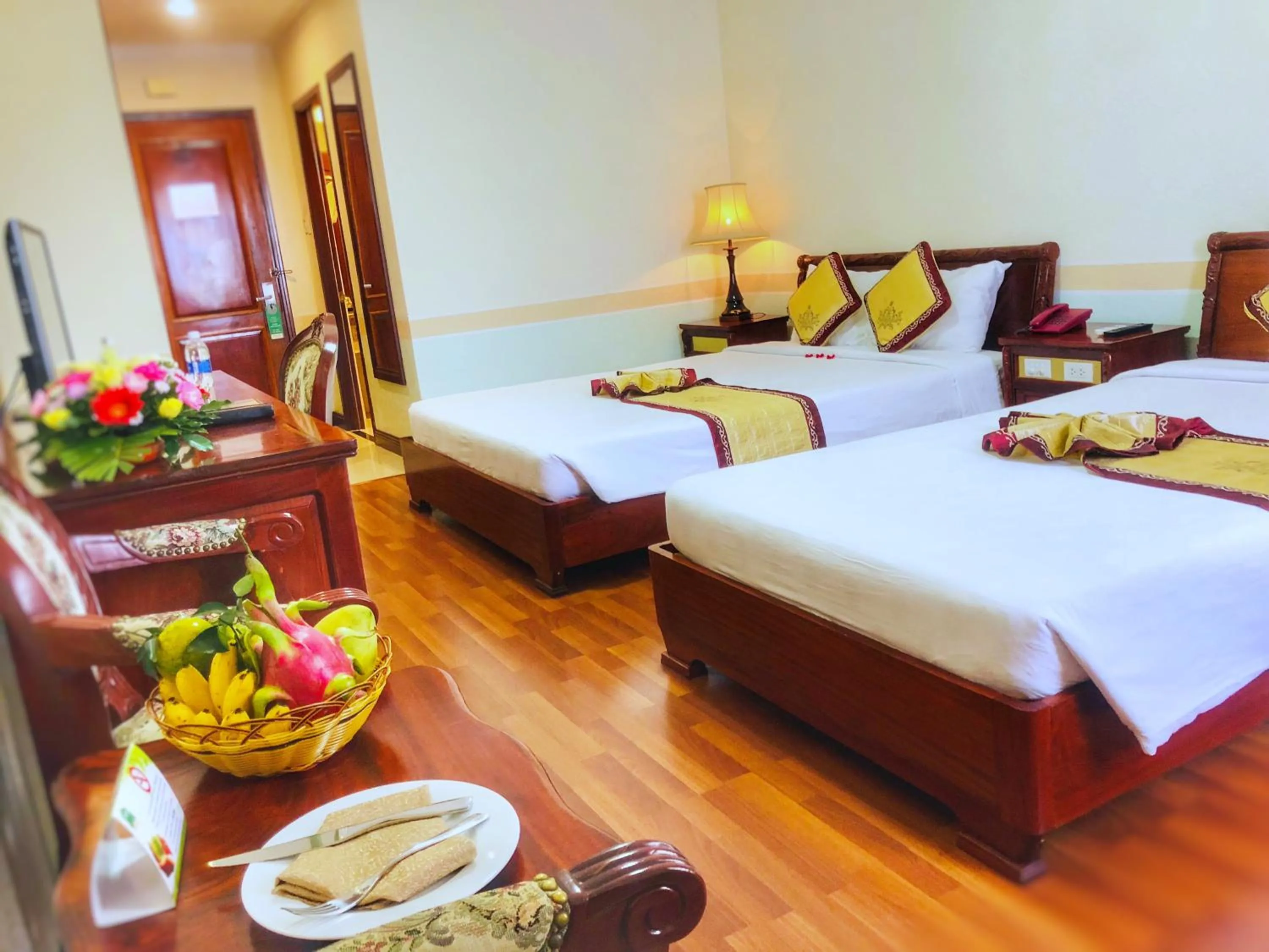 Bed in NINH KIEU 2 HOTEL