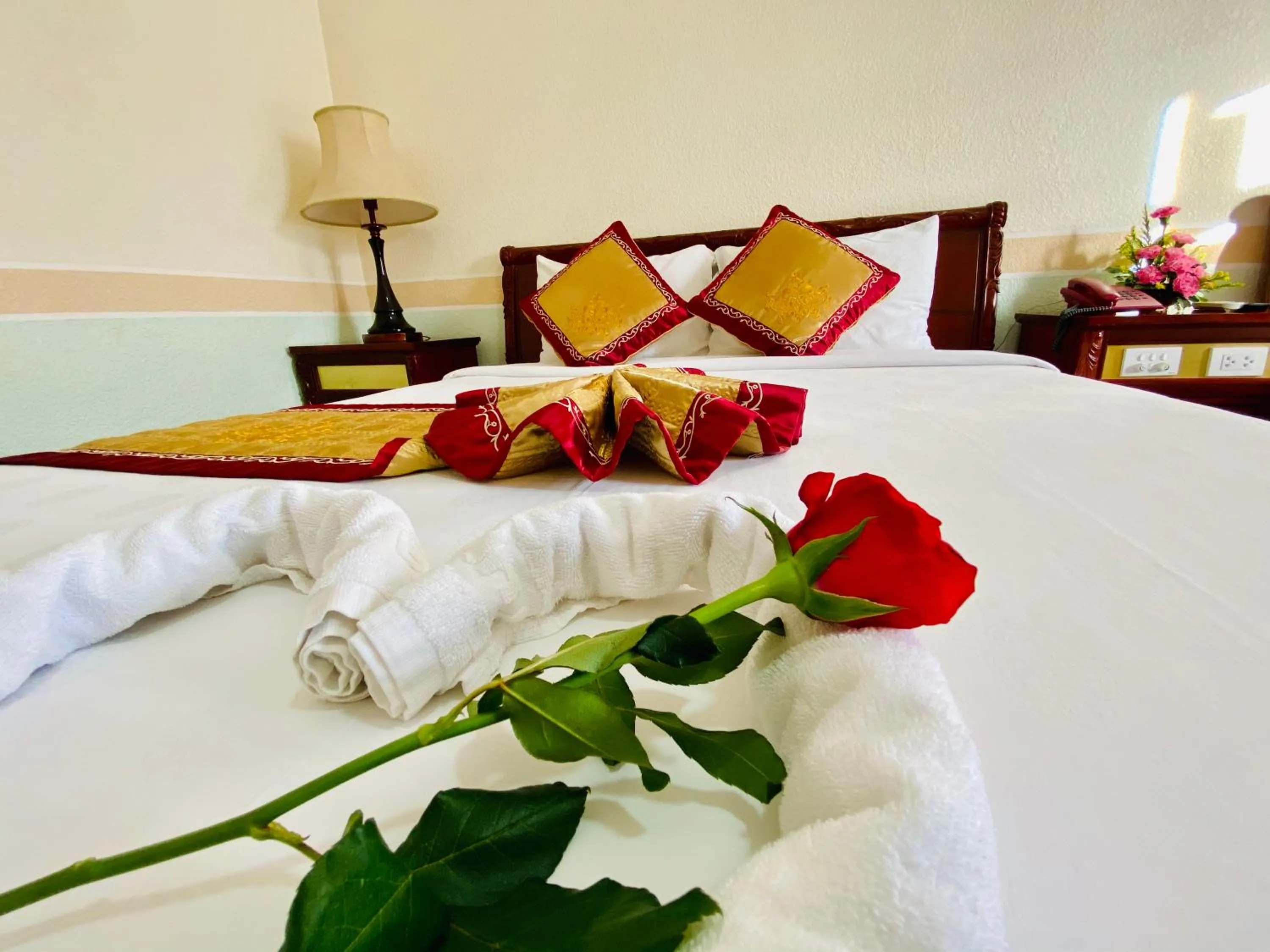 Bed in NINH KIEU 2 HOTEL