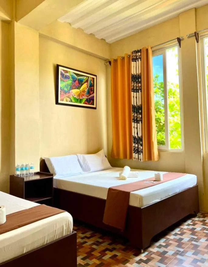 Bed in Oceanfront Beach Resort