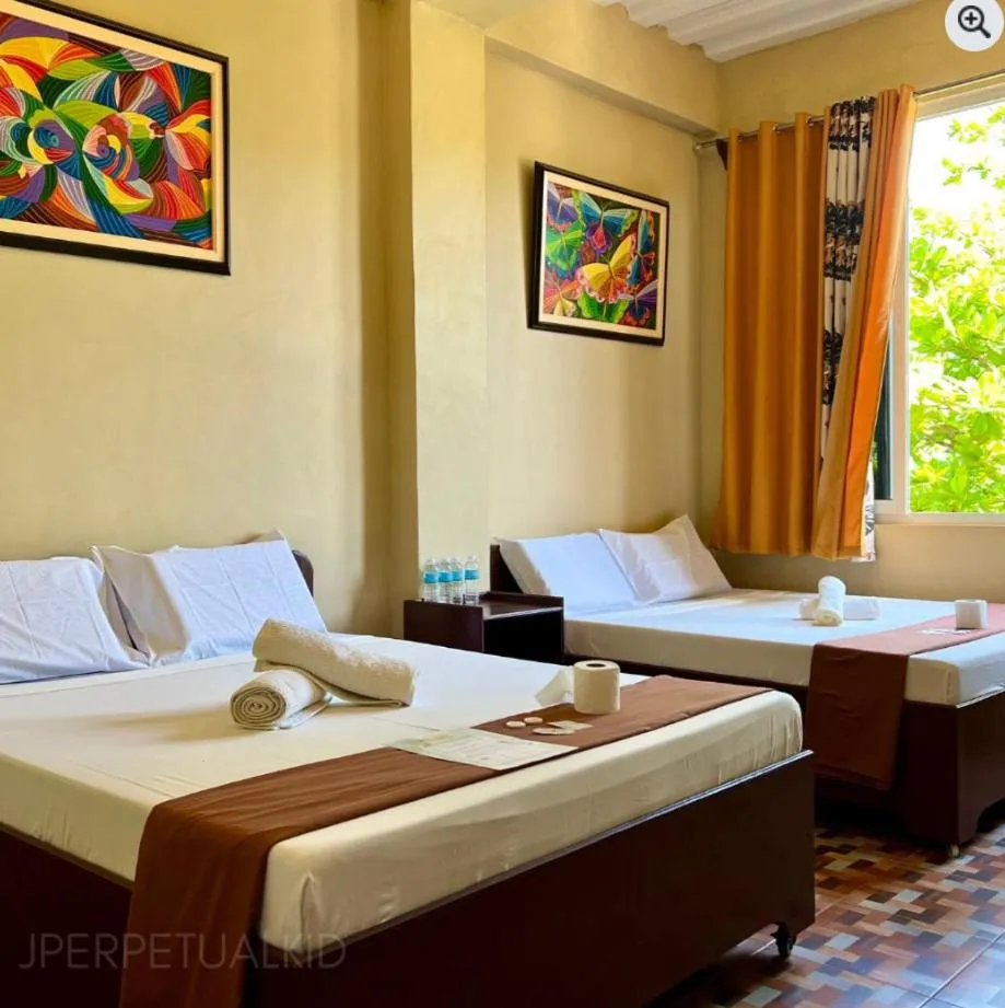 Bed in Oceanfront Beach Resort