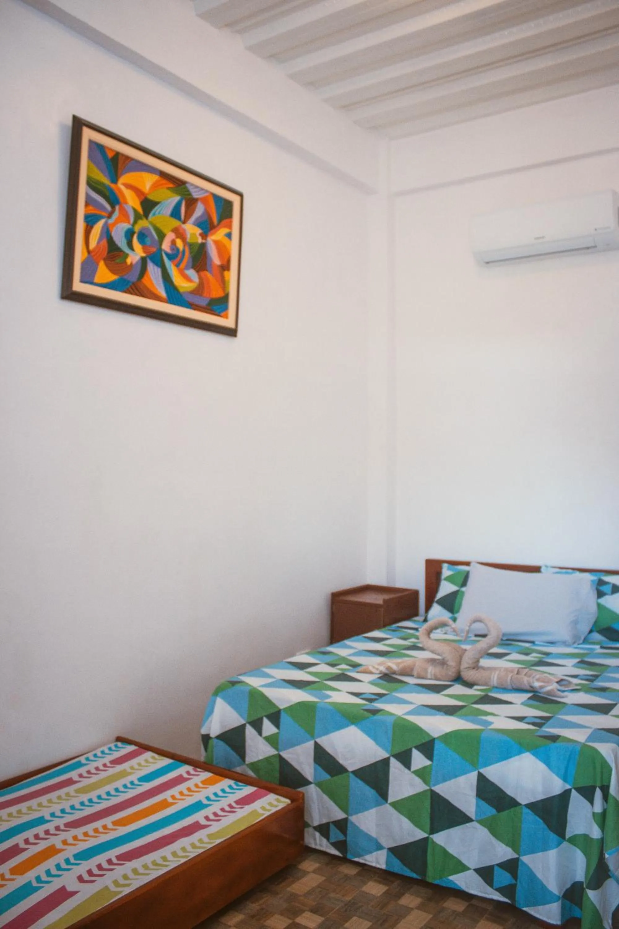 Bed in Oceanfront Beach Resort