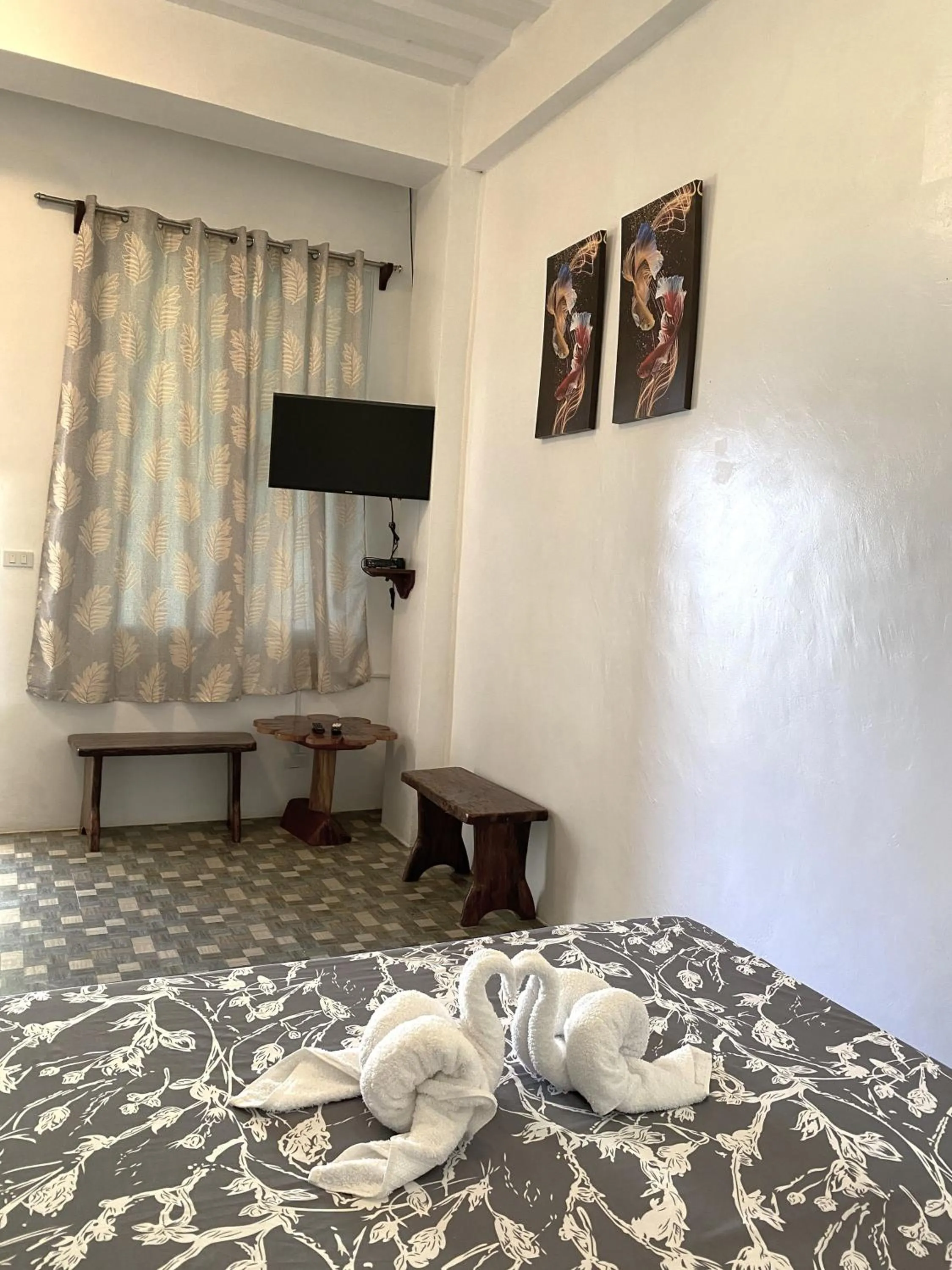 Bed in Oceanfront Beach Resort