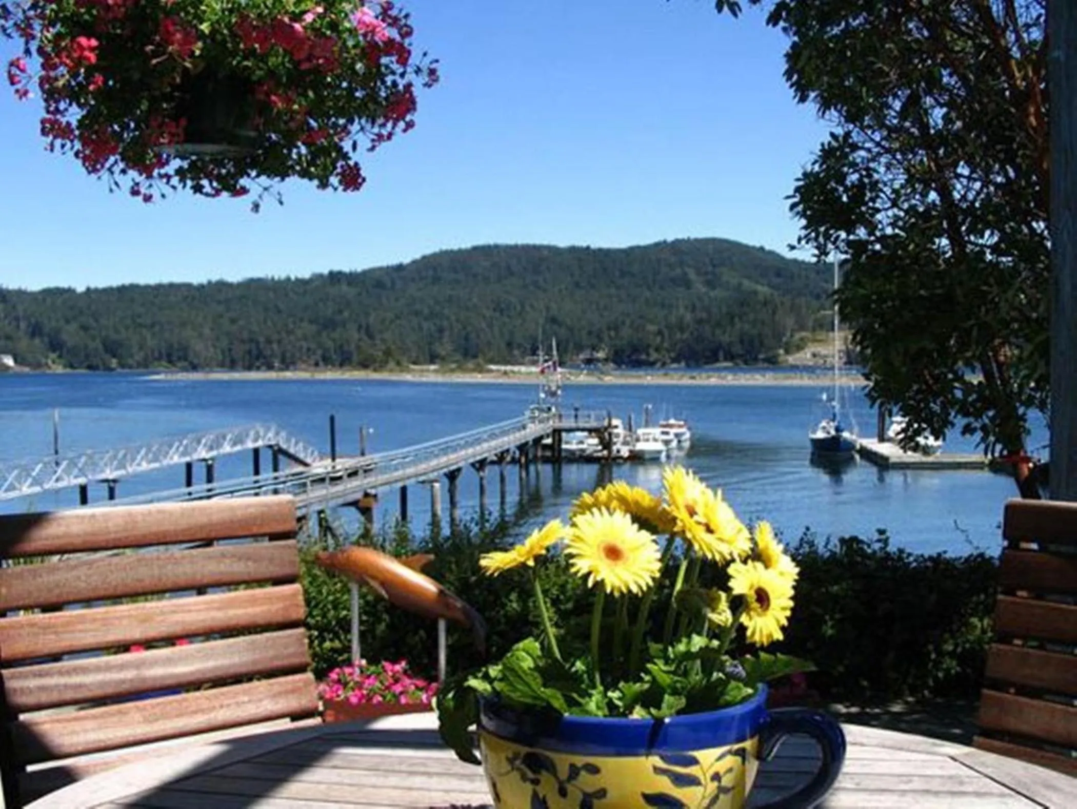 Patio in Salty Towers Ocean Front Cottages