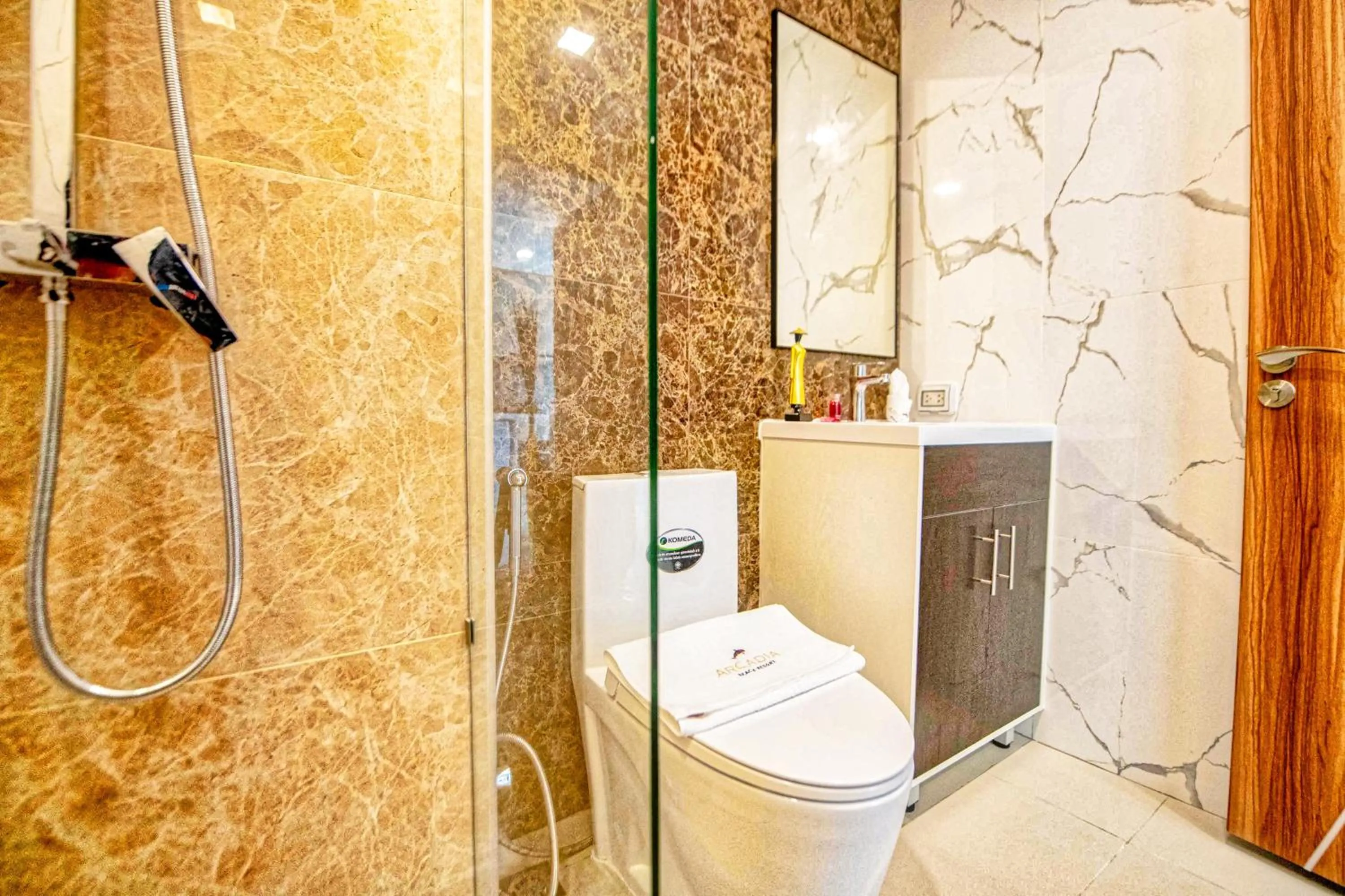 Shower in Arcadia Beach Resort Pattaya