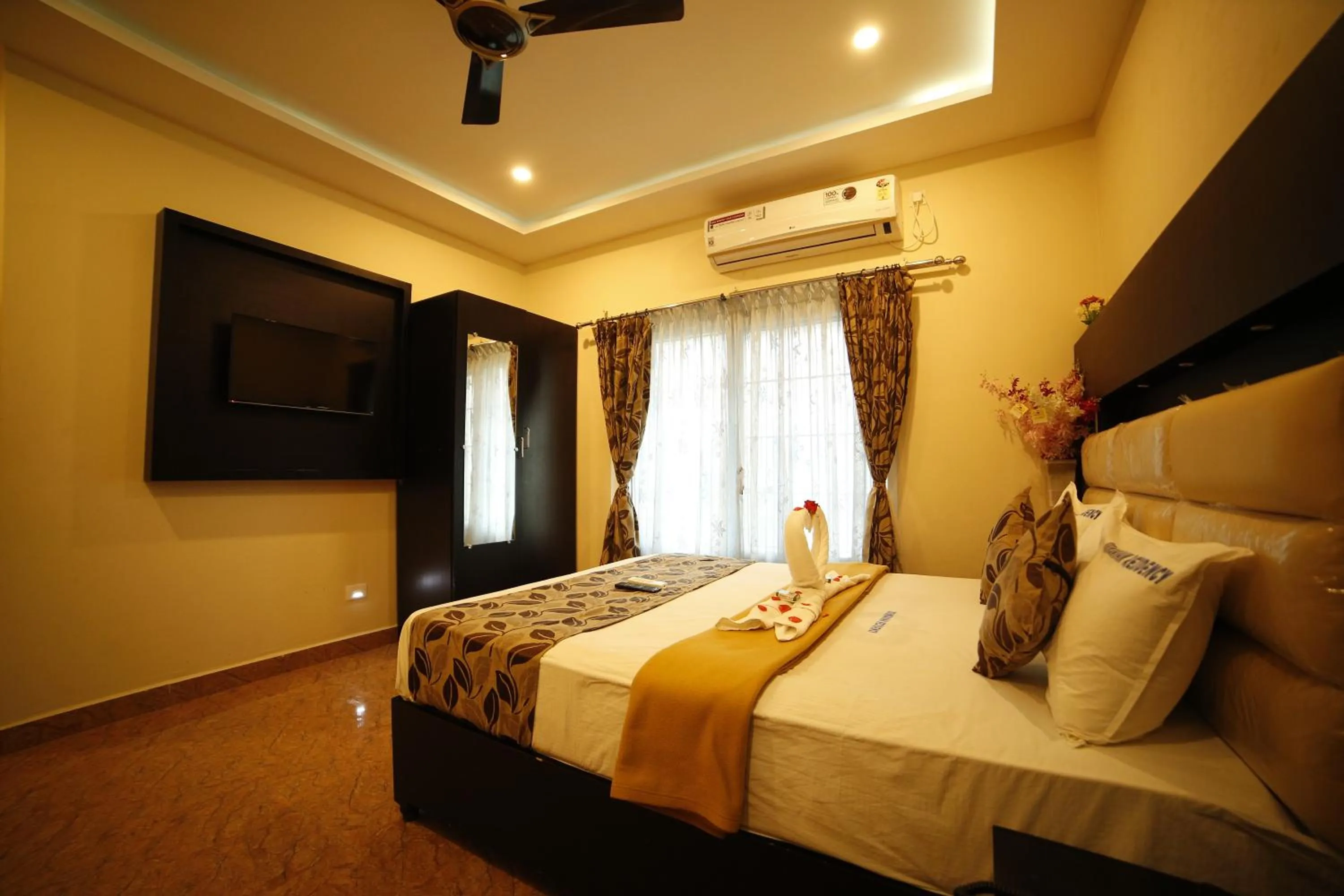 Bed in Hotel Ragavendra Rameswaram