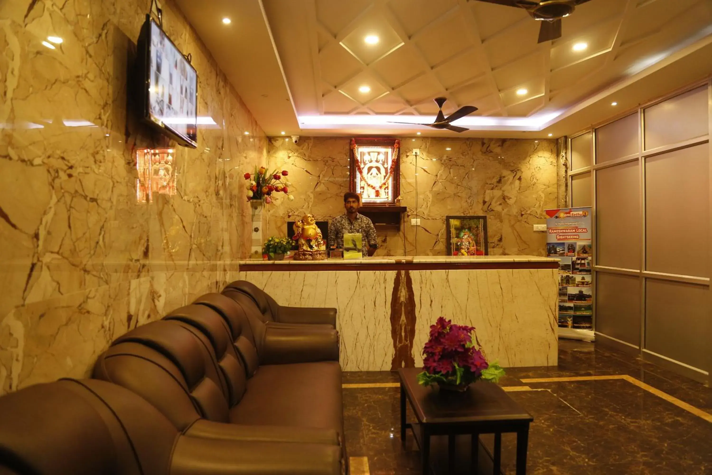 Lobby or reception in Hotel Ragavendra Rameswaram Lobby or reception in Hotel Ragavendra Rameswaram
