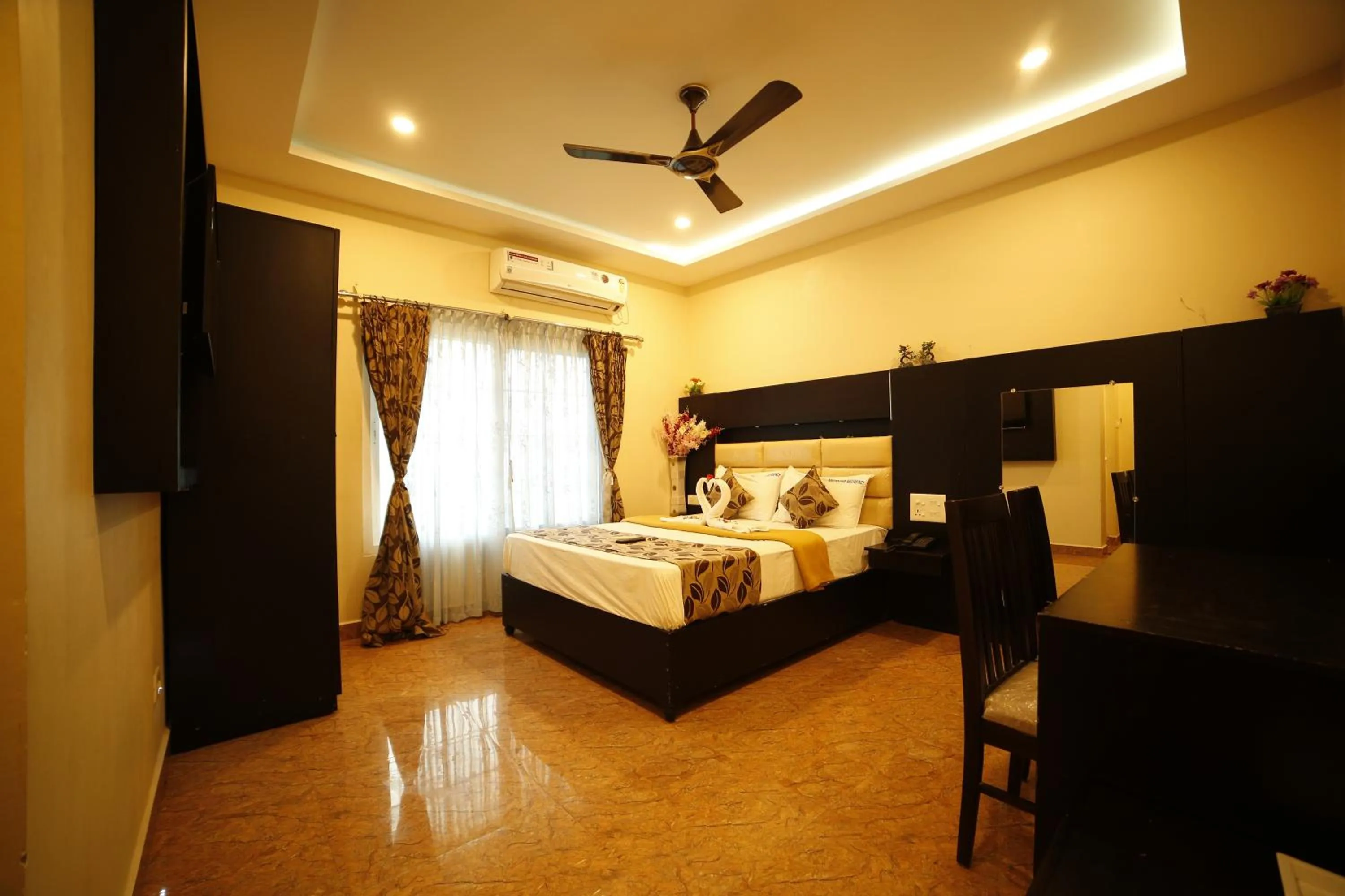 Bed in Hotel Ragavendra Rameswaram