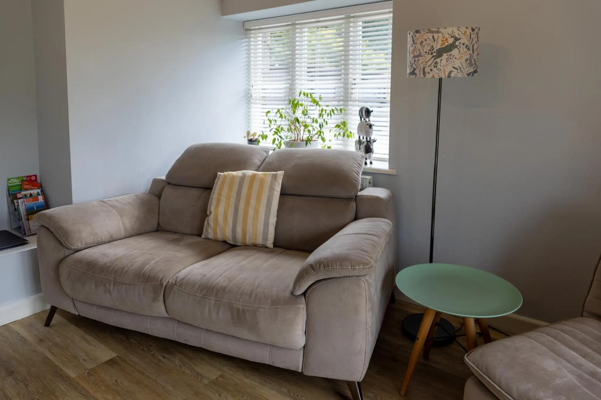 Living room in Welsh Marches at Upper Glyn Farm