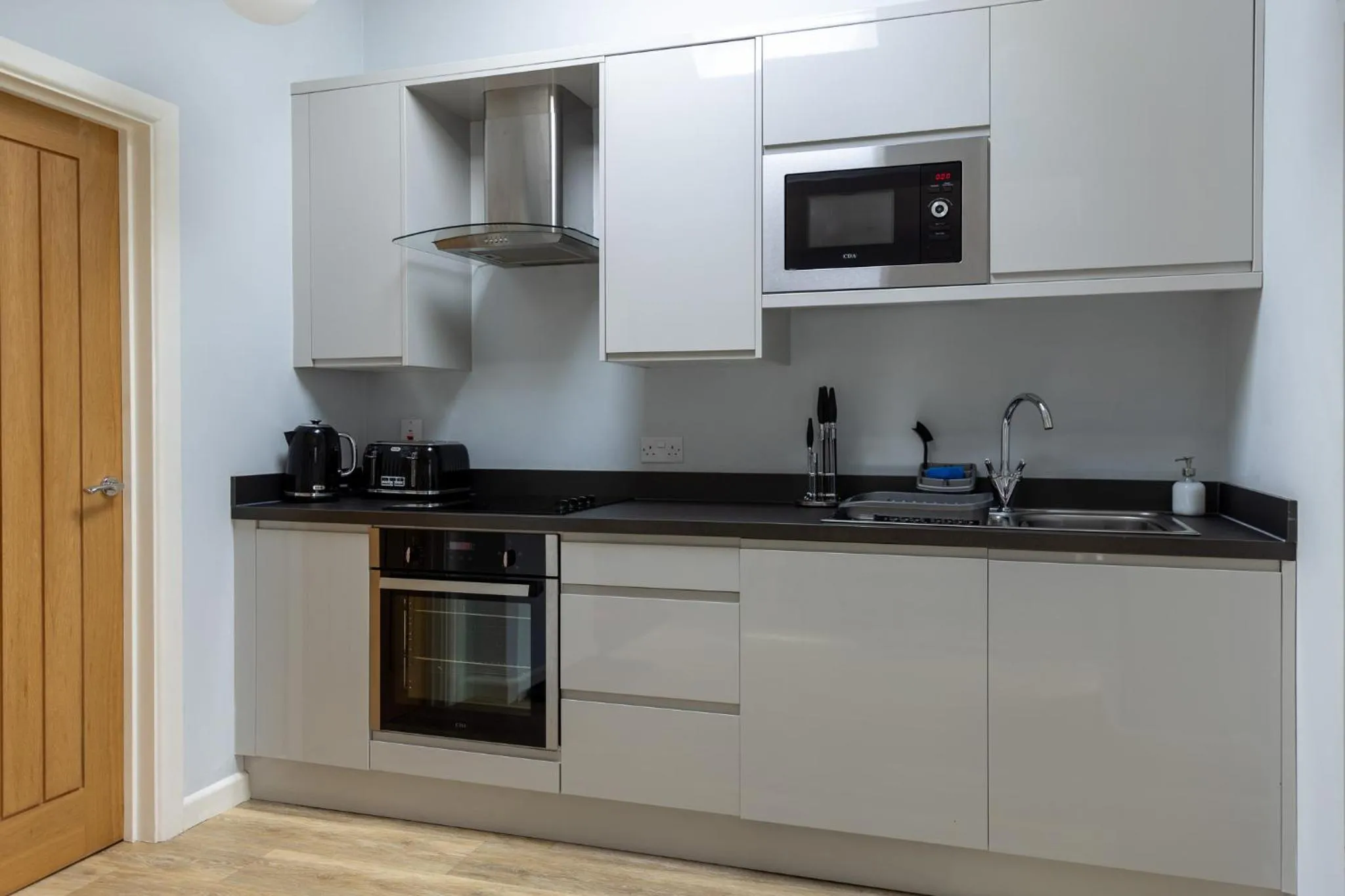 Kitchen or kitchenette in Welsh Marches at Upper Glyn Farm
