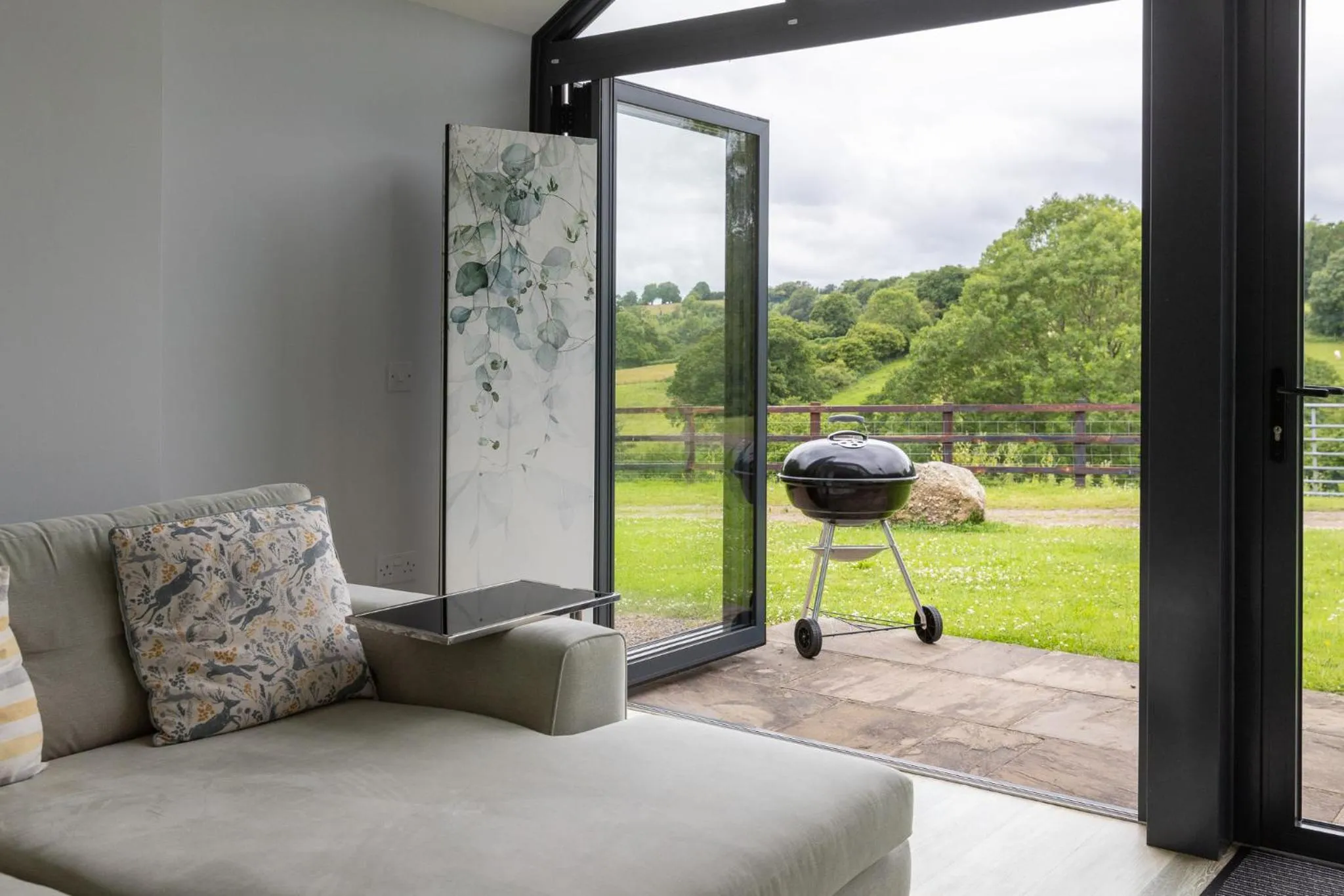 Patio in Welsh Marches at Upper Glyn Farm