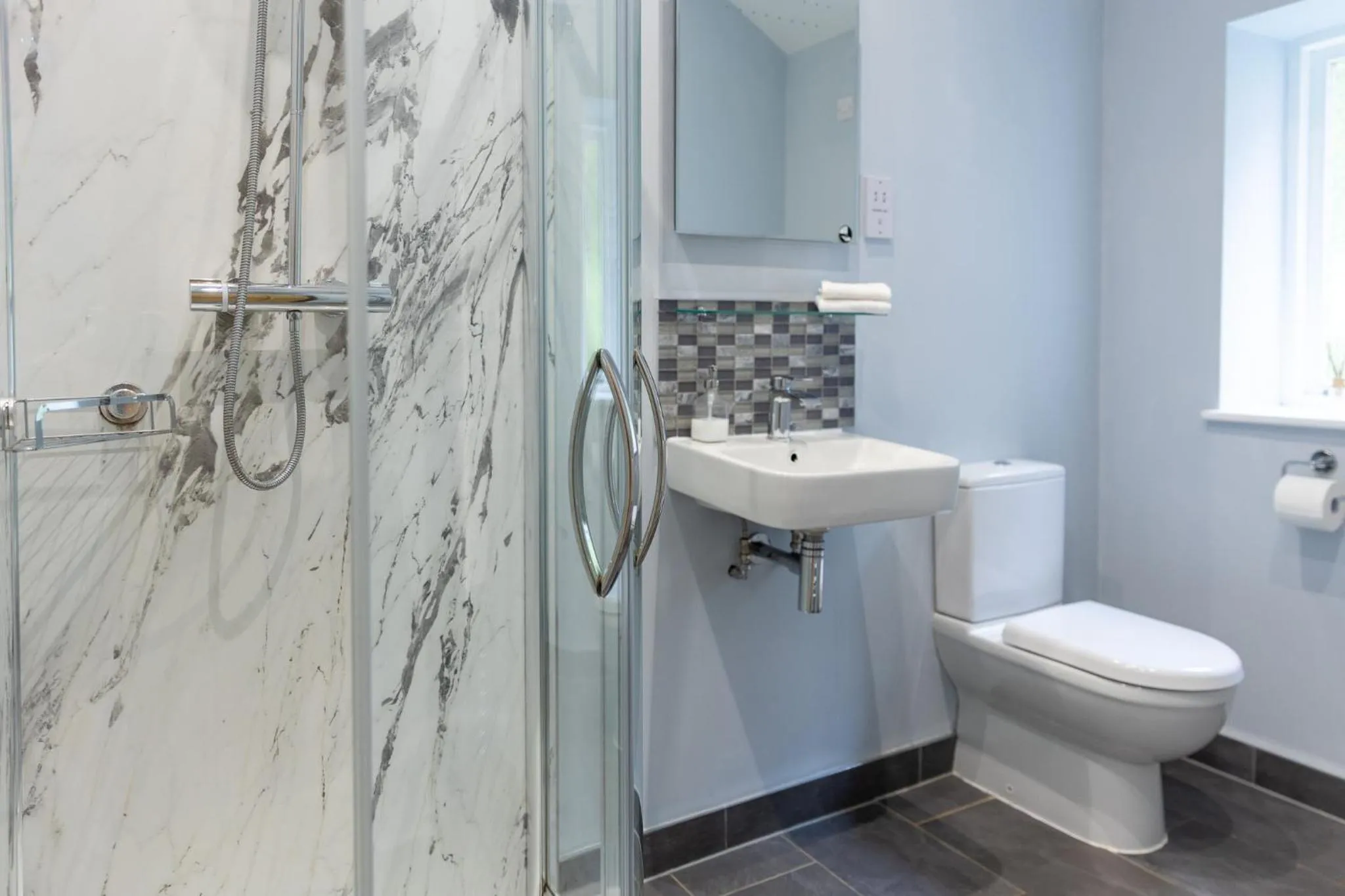 Bathroom in Welsh Marches at Upper Glyn Farm