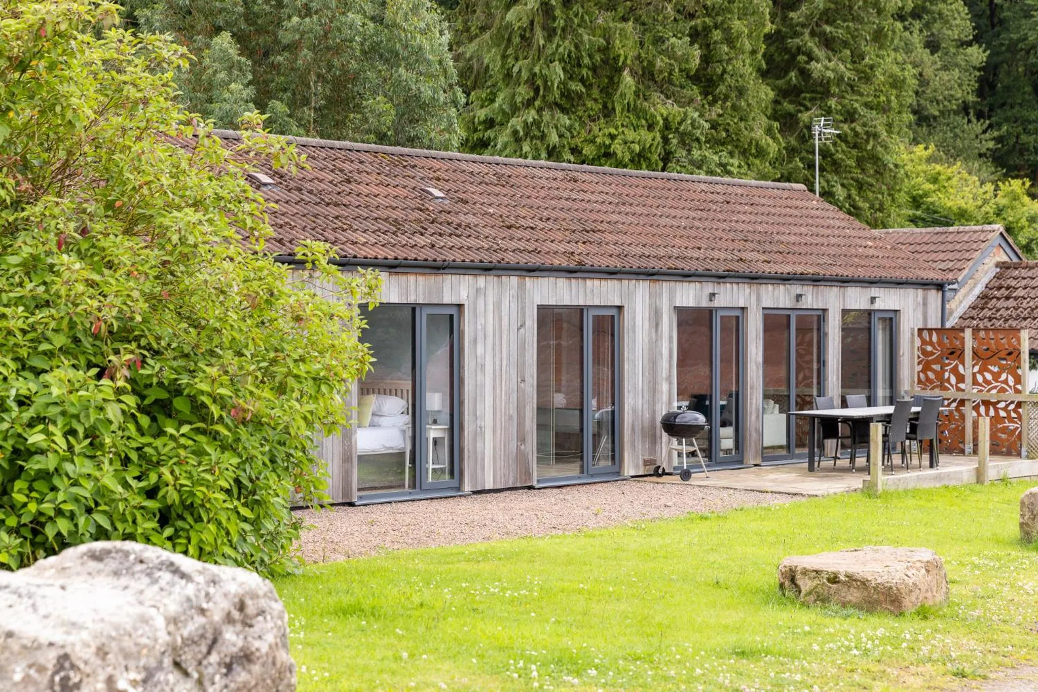 Patio in Welsh Marches at Upper Glyn Farm