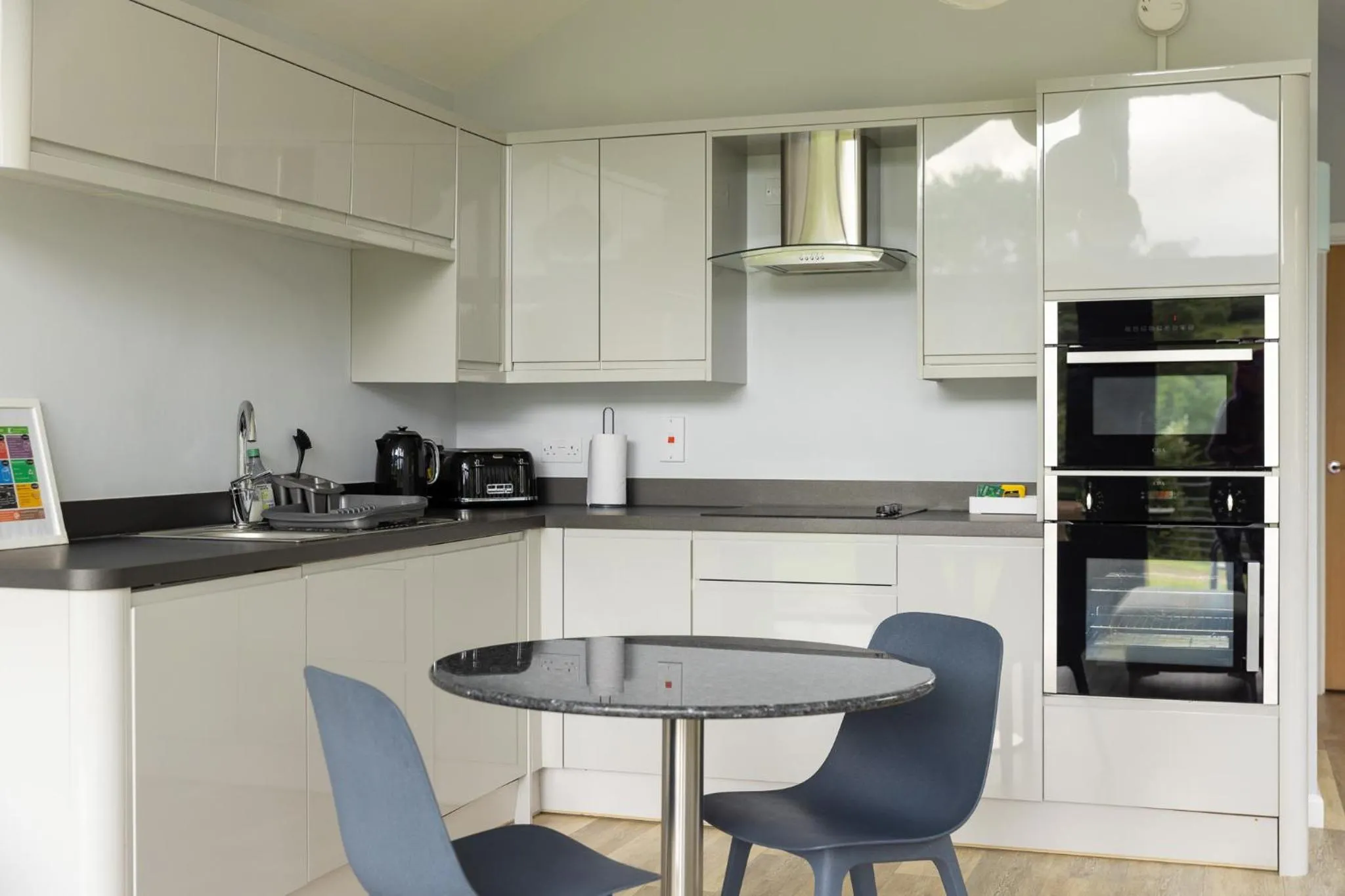 Dining area in Welsh Marches at Upper Glyn Farm