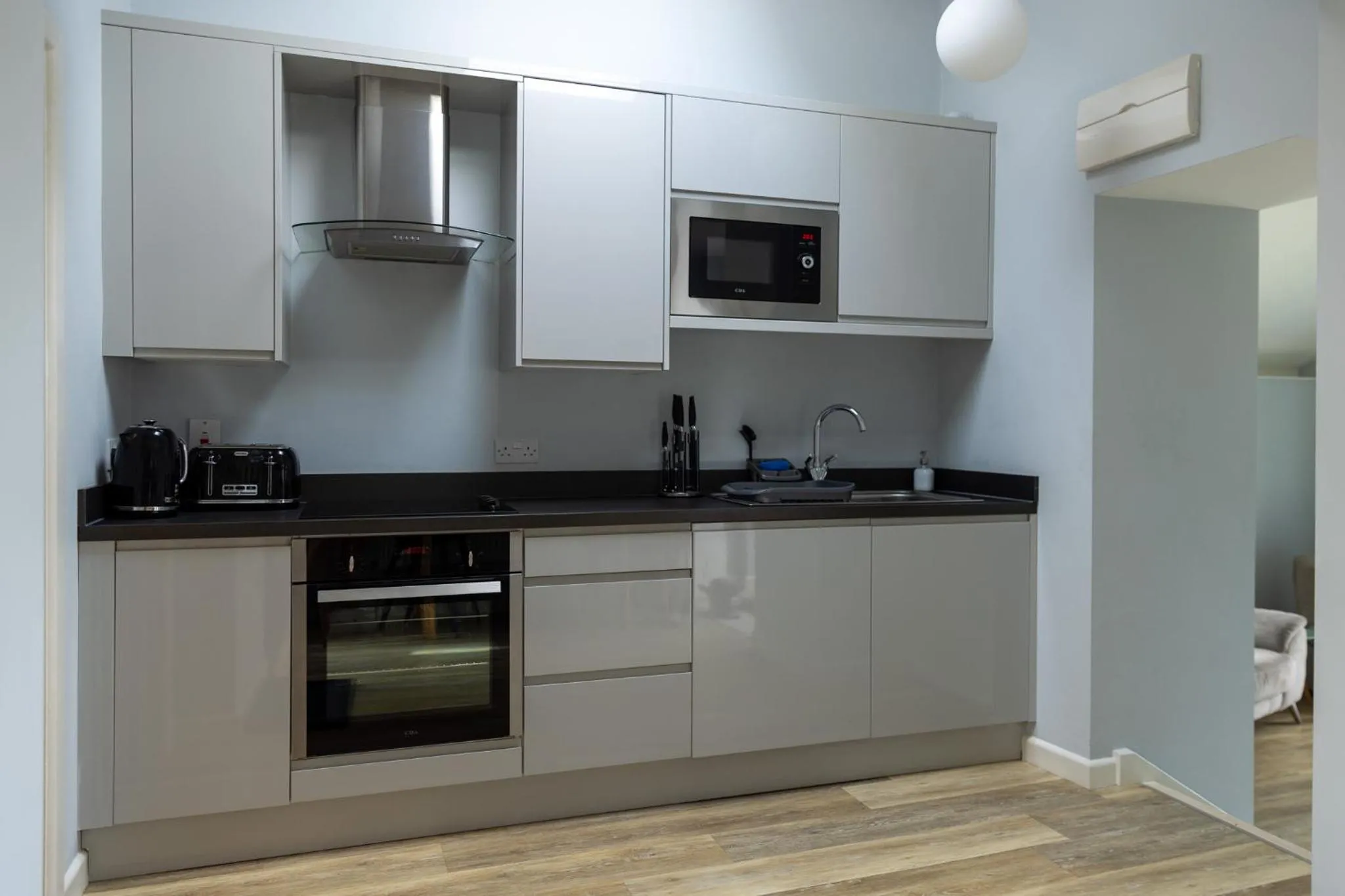 Kitchen or kitchenette in Welsh Marches at Upper Glyn Farm
