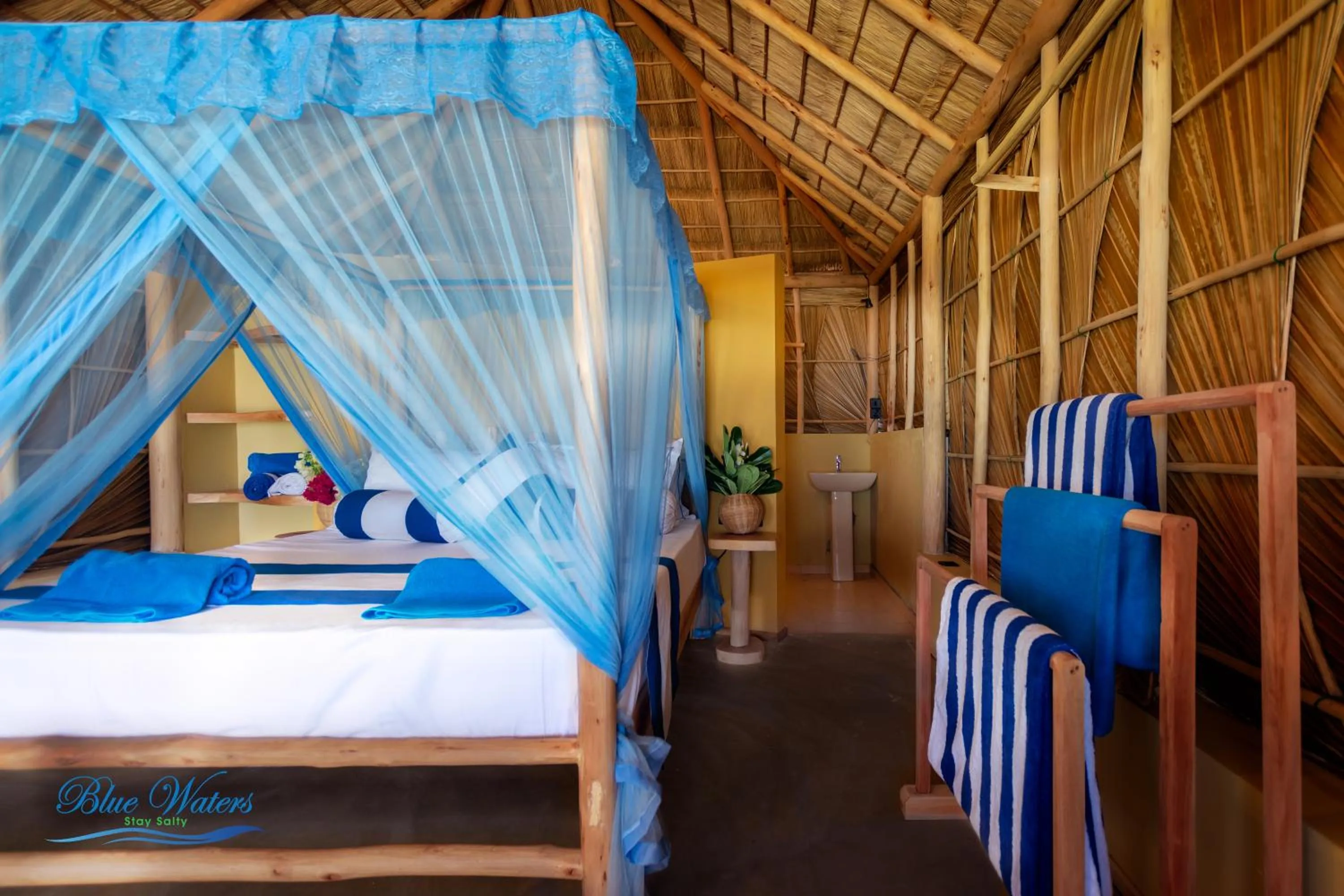 Bed in Blue Waters