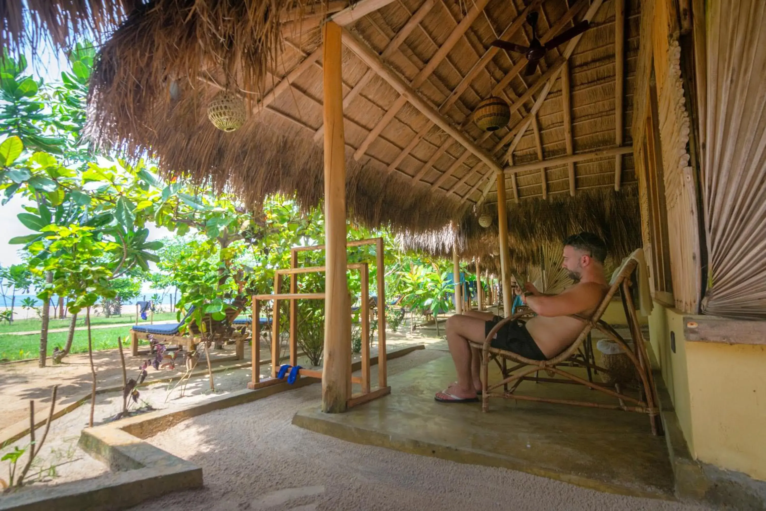 Eco Luxury Beach Front Double Cabana in Blue Waters Eco Luxury Beach Front Double Cabana in Blue Waters