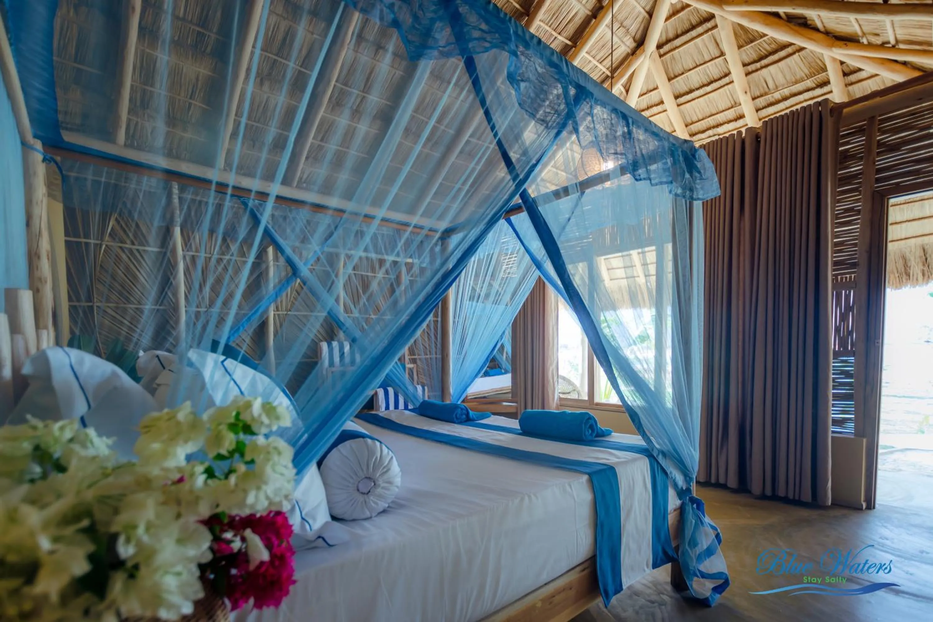 Bed in Blue Waters