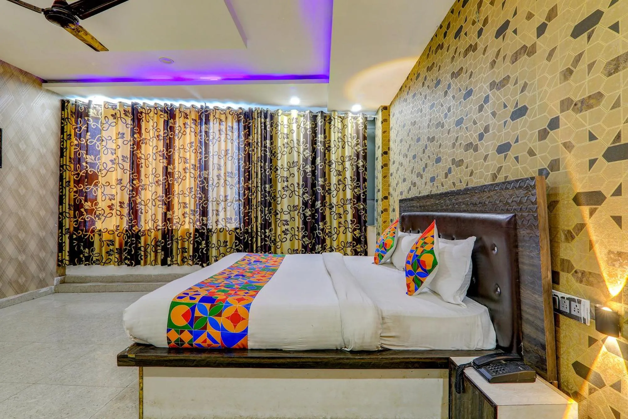 Bed in FabHotel Gold Galaxy