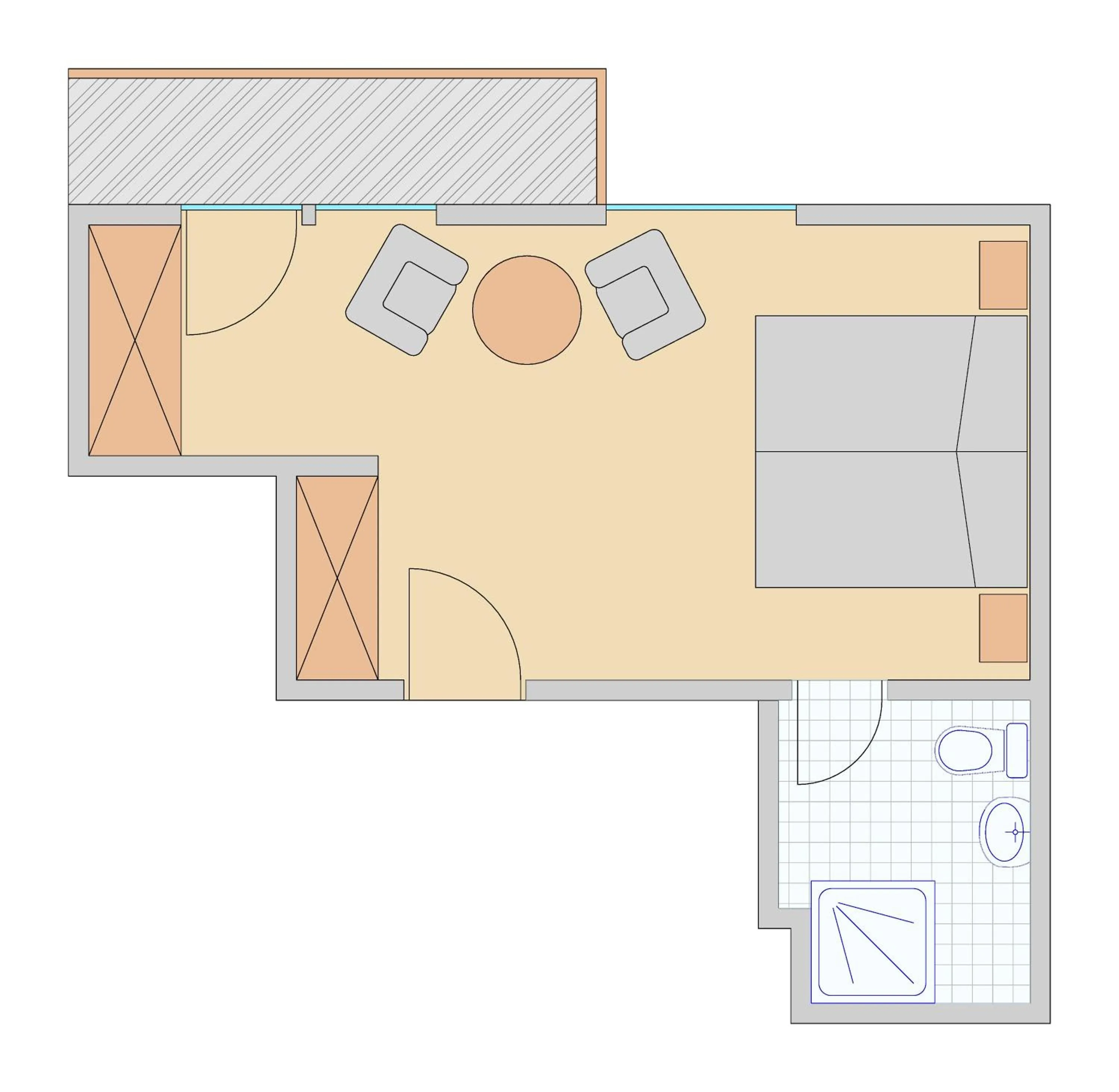 Floor plan in Hotel Cabana