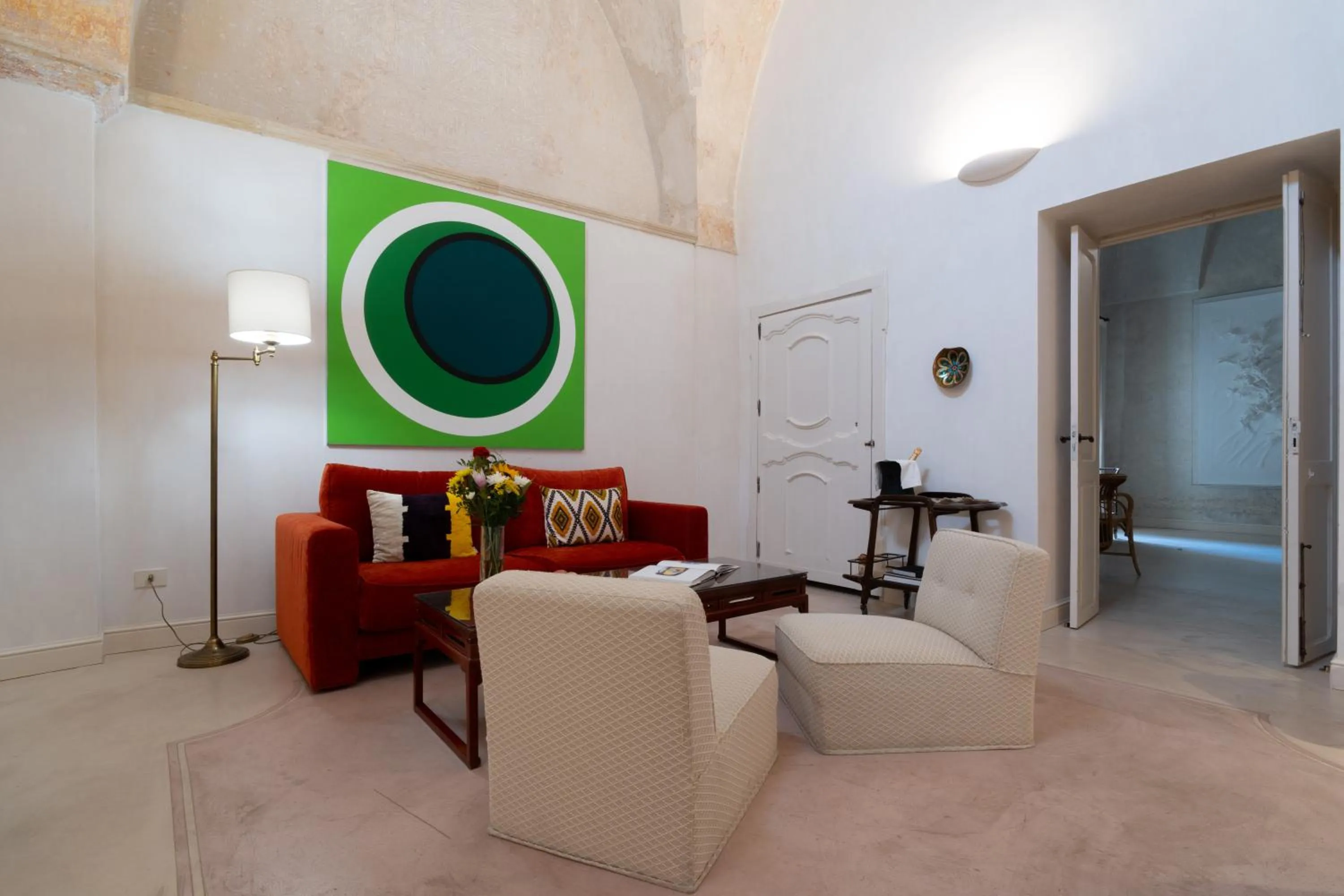 Seating area in Palazzo Muci