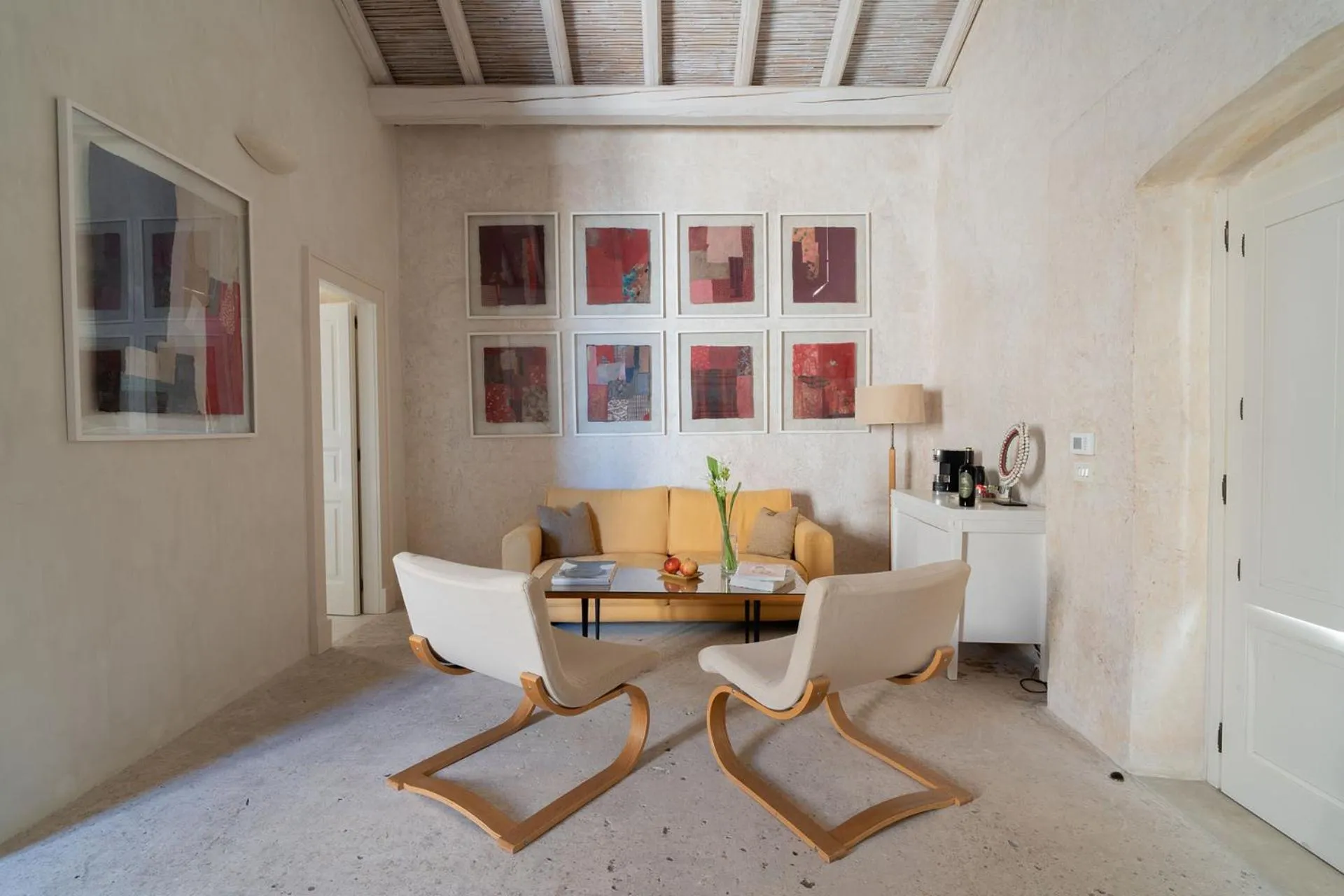 Seating area in Palazzo Muci