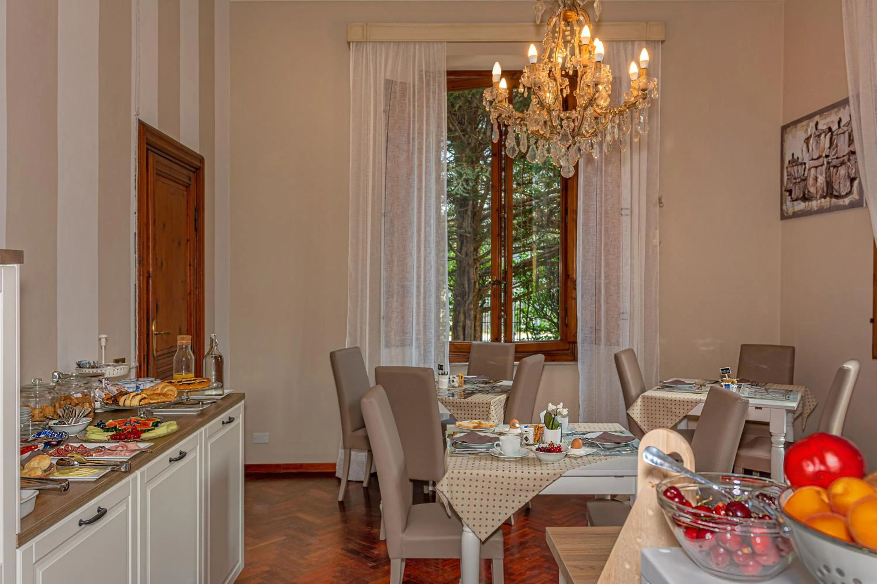 Buffet breakfast in Villa Ricci Suites