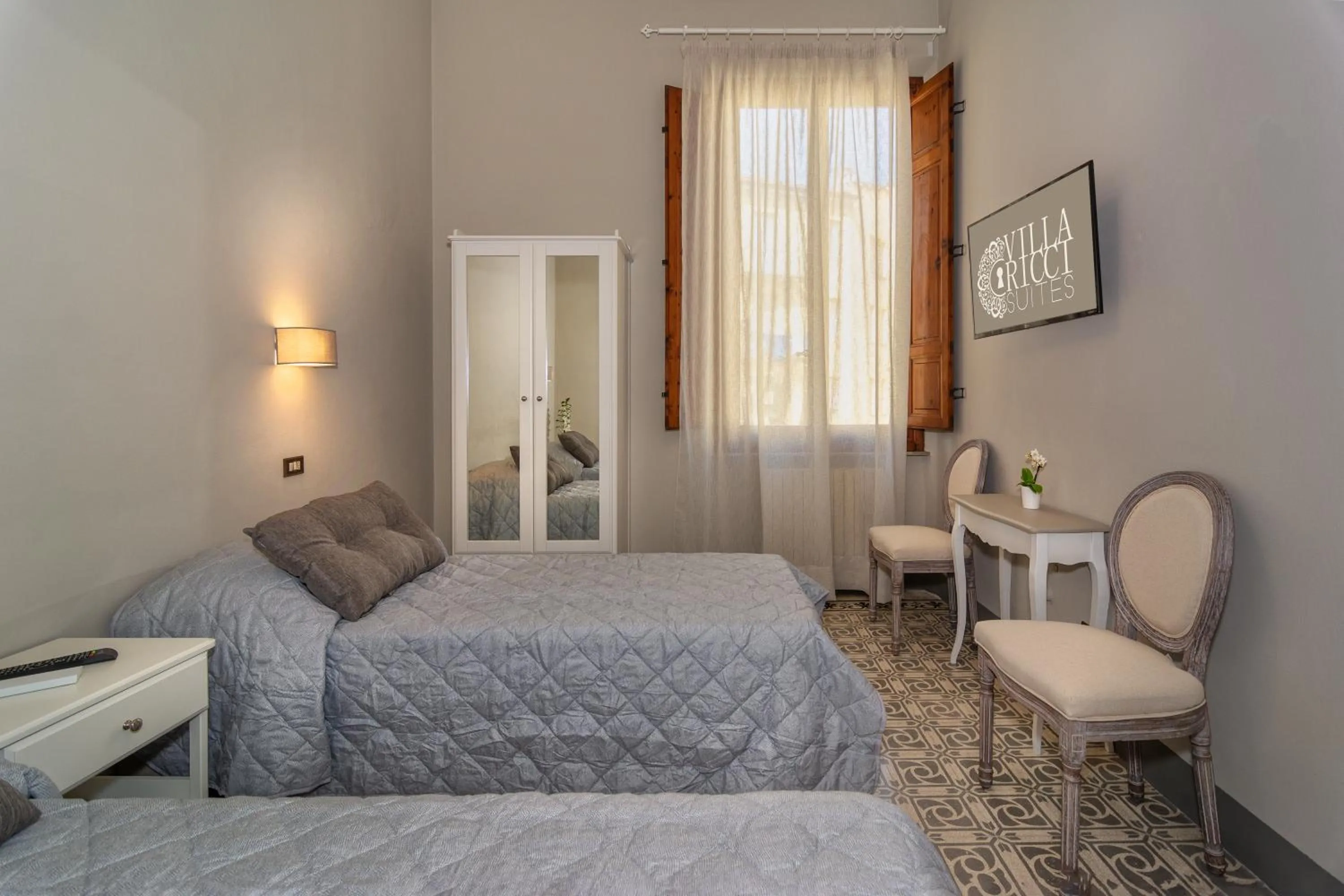 Bed in Villa Ricci Suites
