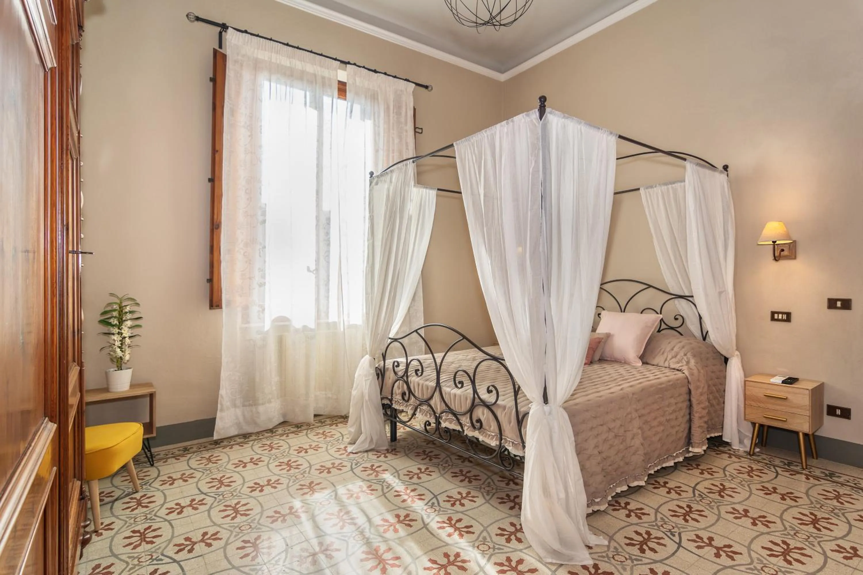 Bed in Villa Ricci Suites