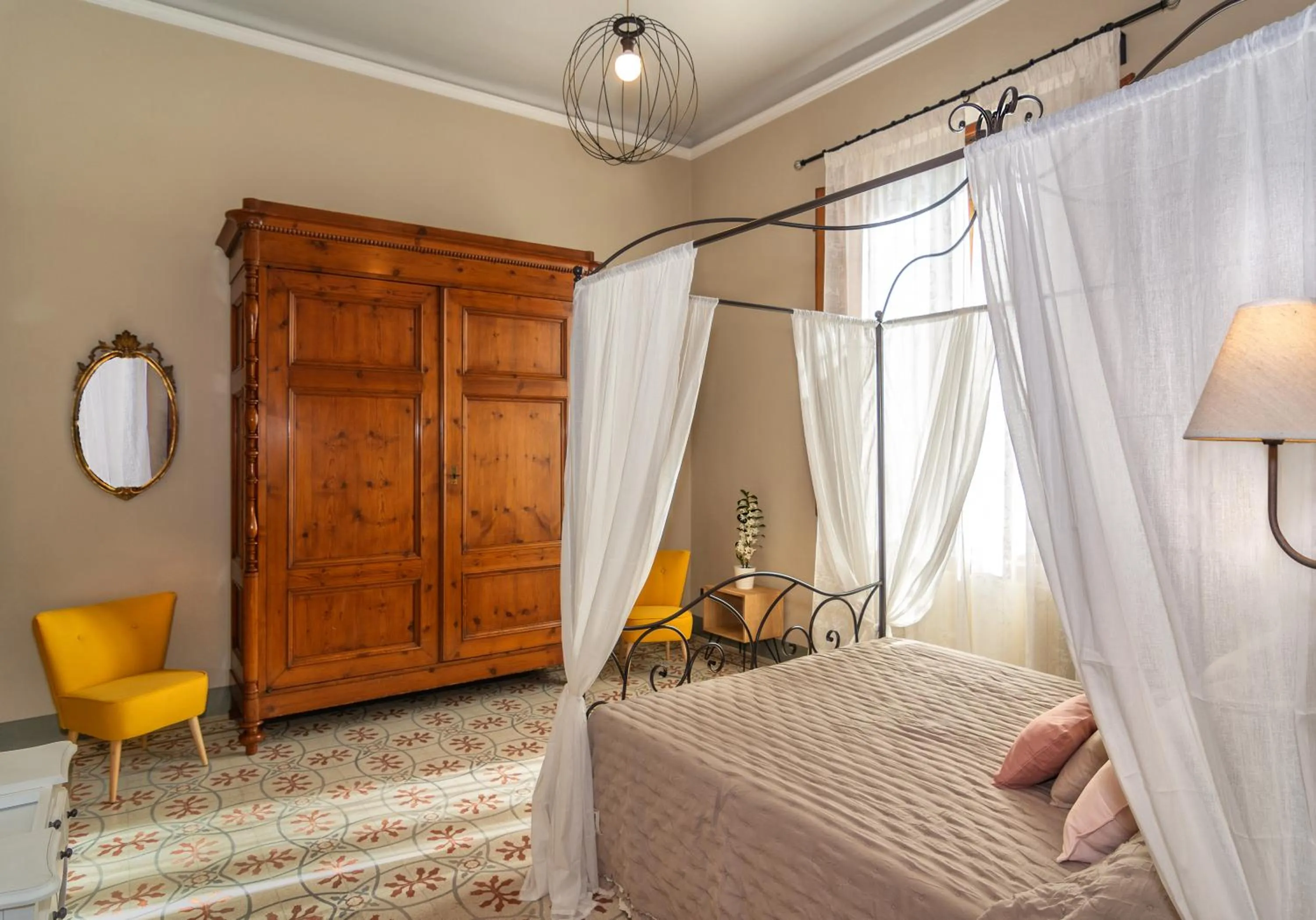 Bed in Villa Ricci Suites