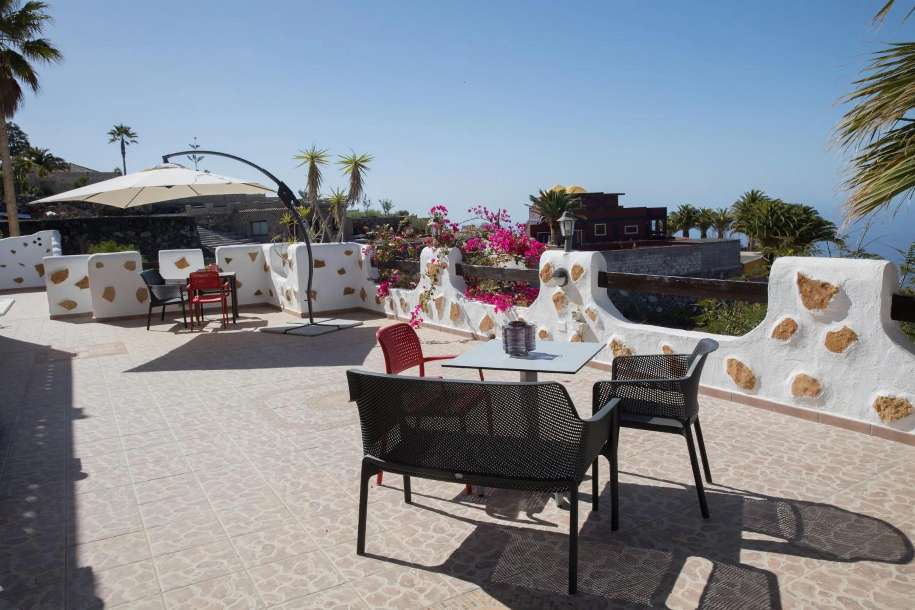 Patio in CASANTILVIA heated pool paradise