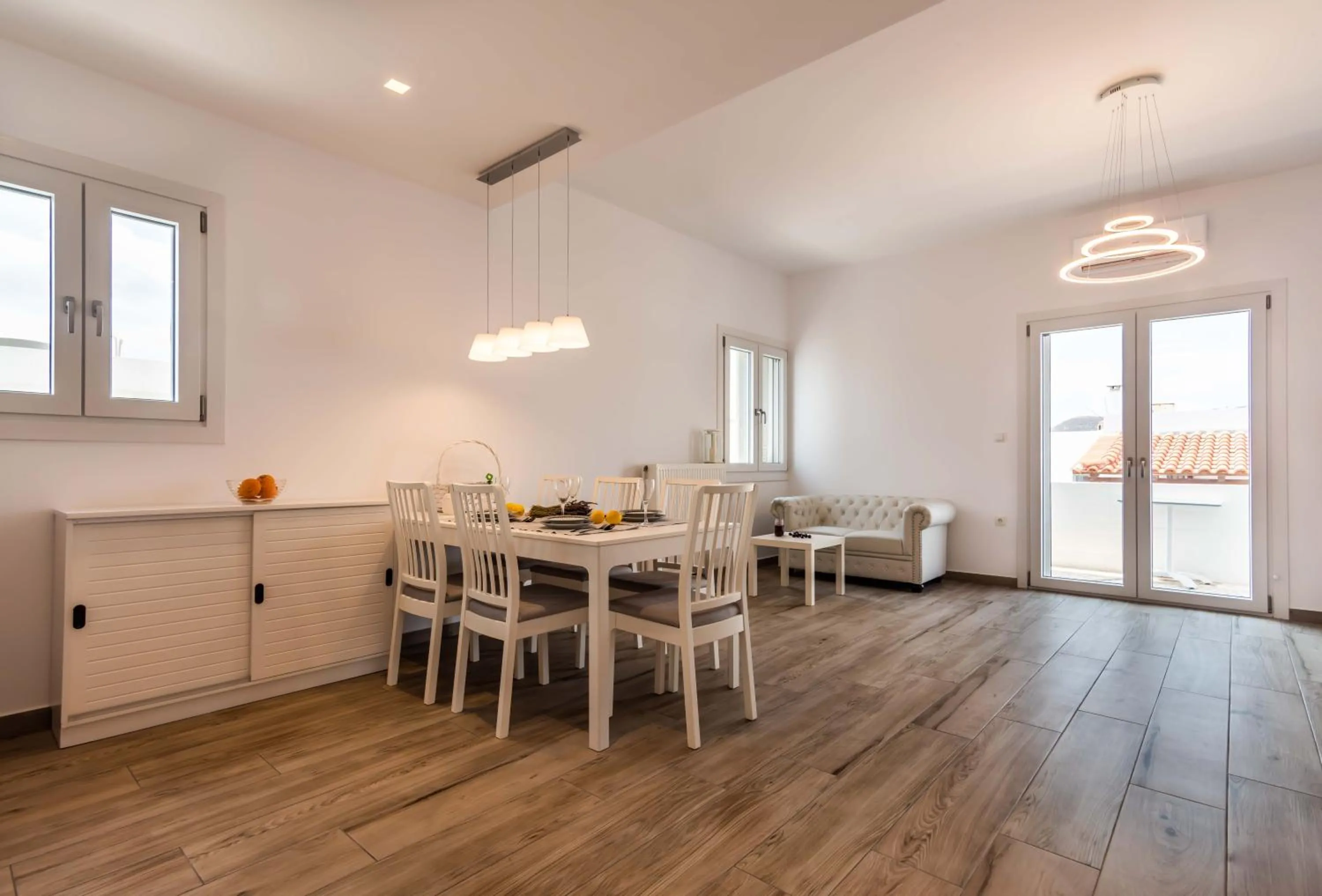 Living room in White Rock Milos Suites