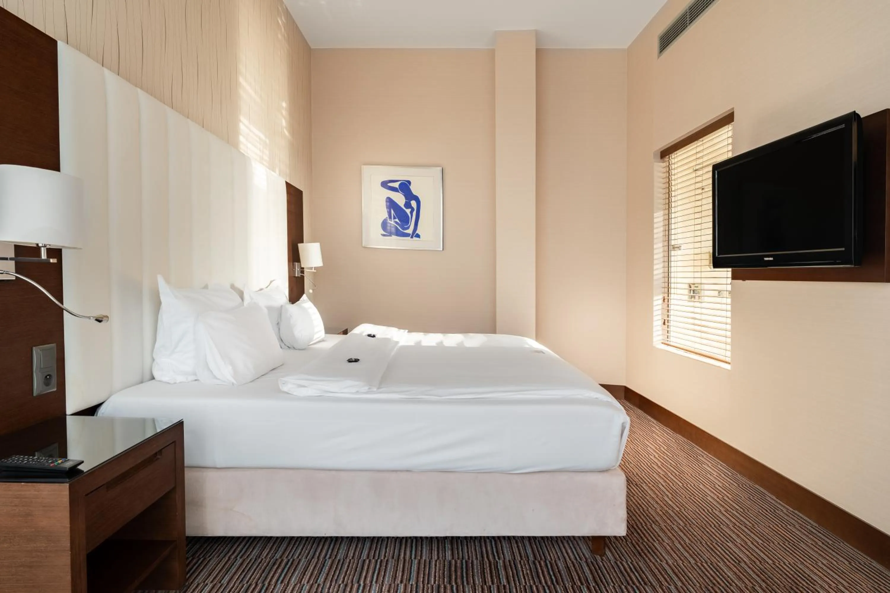 Bed in Copernicus Toruń Hotel