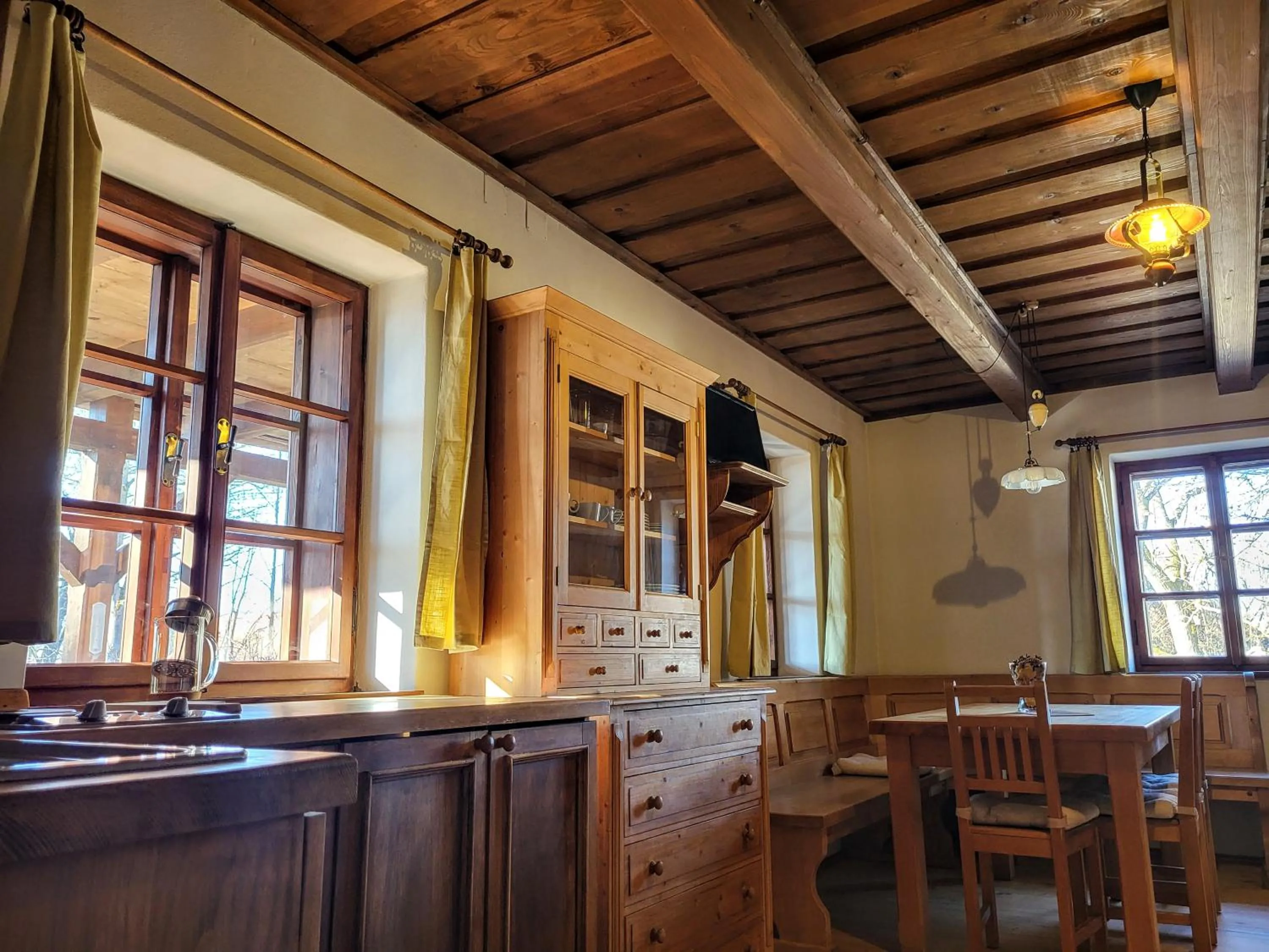 Kitchen or kitchenette in Apartmány Červený Dvůr