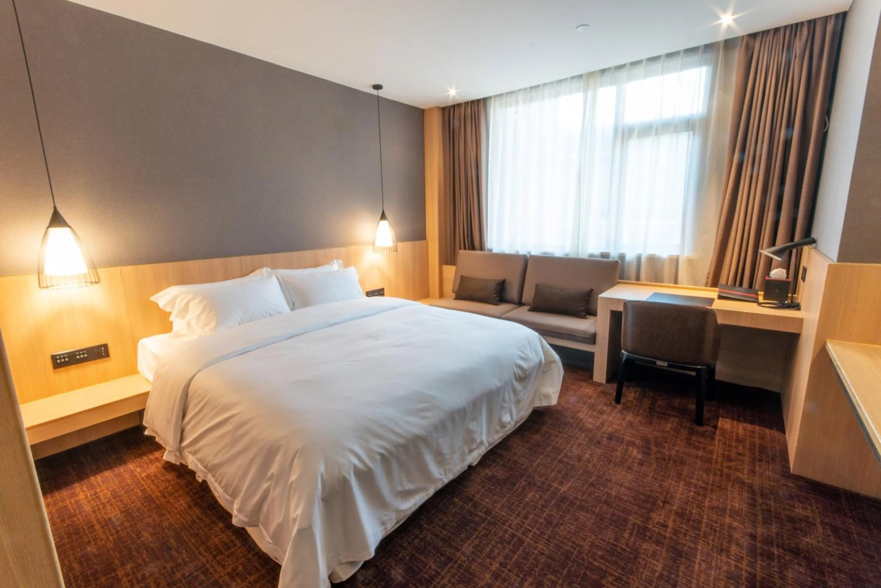 Bed in Hotel Coka Chuansha Metro - Shanghai PVG Airport