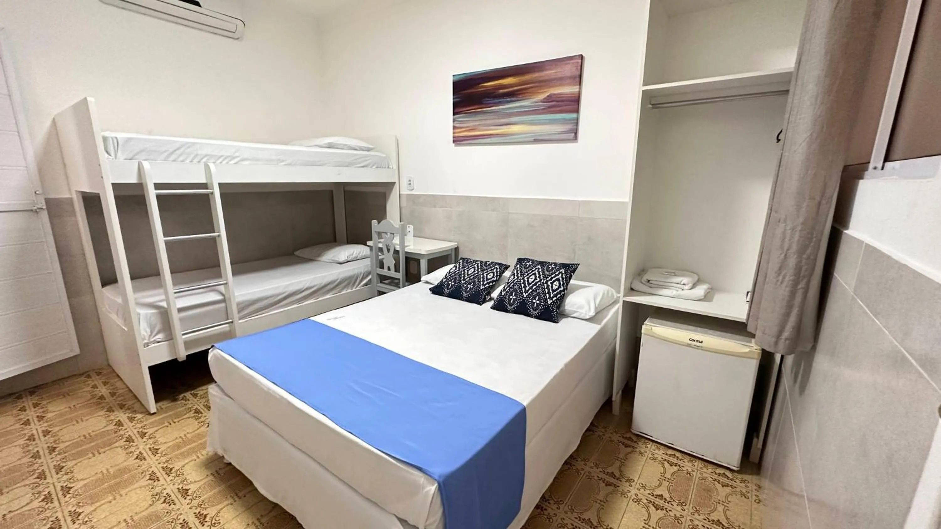 Bed in Pousada São Luiz